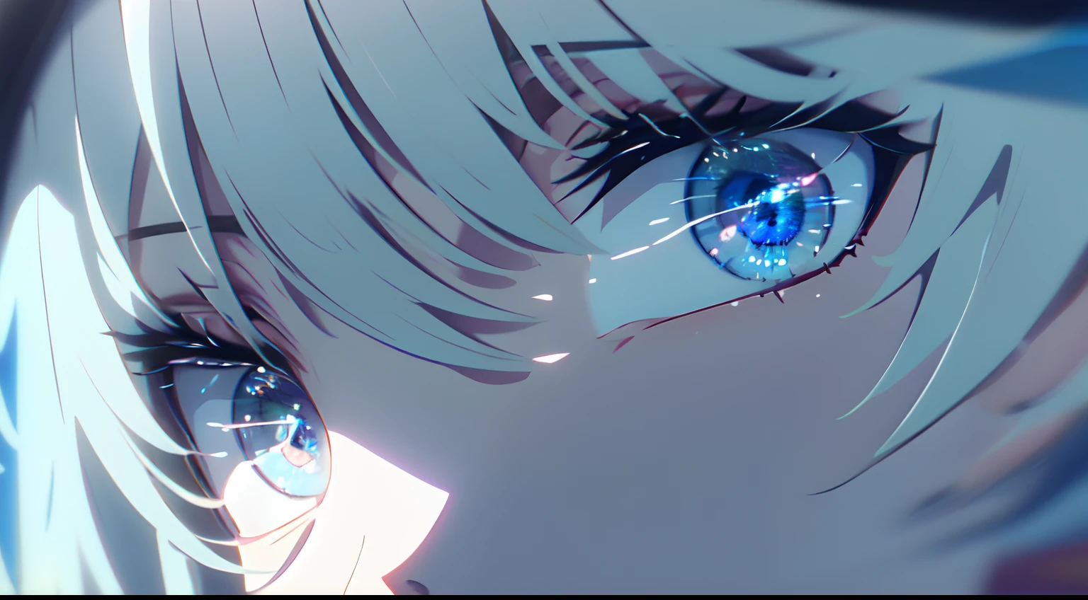 masterpiece, best quality, Eyes, (detailed eyes), (light blue eyes), (beautiful eyes), close up, (sky blue eyes), white hair