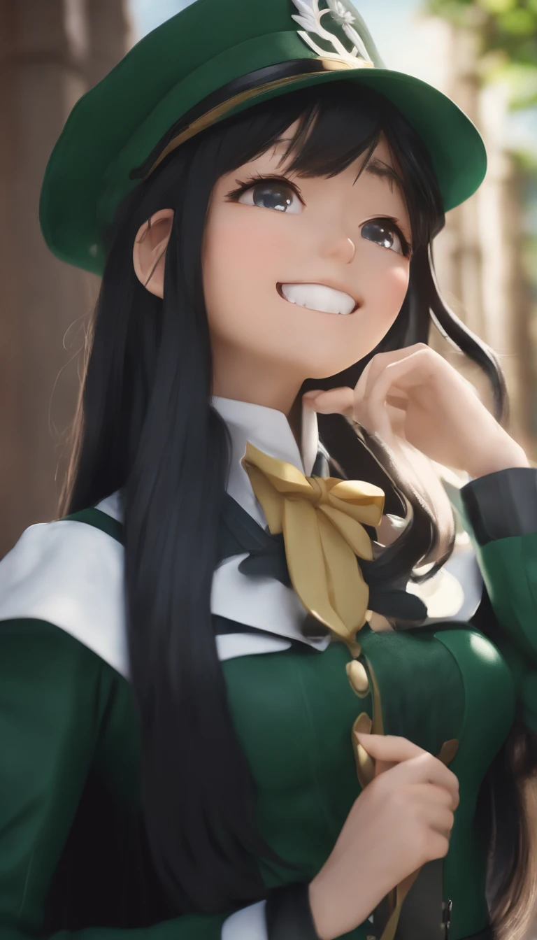 Tsuyu Asui from My Hero Academia, showing big tongue, sunny day, go to highschool, wearing school uniform, Cinematic, Ultrarealistic, Epic Scene, Photography, 70mm Shot, Telephoto, f/2.8, High Contrast, 8K, Cinematic Lighting, Volumetric Lighting, Ethereal Light, Intricate Details, Extremely Detailed, Low Key Lighting --style raw