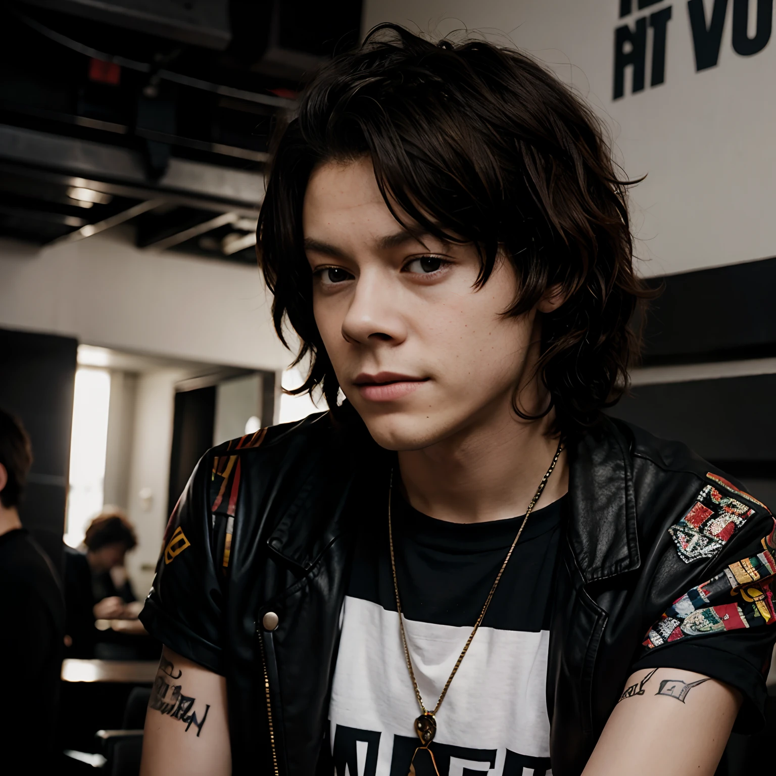 Harry Styles in a emo band