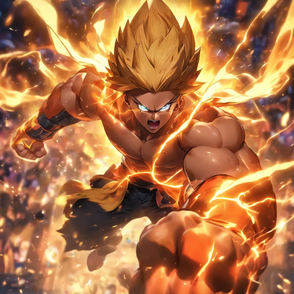 Sett, Hard Punches, Meta Human Muscle, Blow of the Night, Invincible Master, Resilient Man, League Of Legends, Fantastic, Epic, 3D, HD, 8k, HDR, Anime Reallity, Anime Detailed, Anime Style, Super Detailed, High Detailed. Final Detailed.