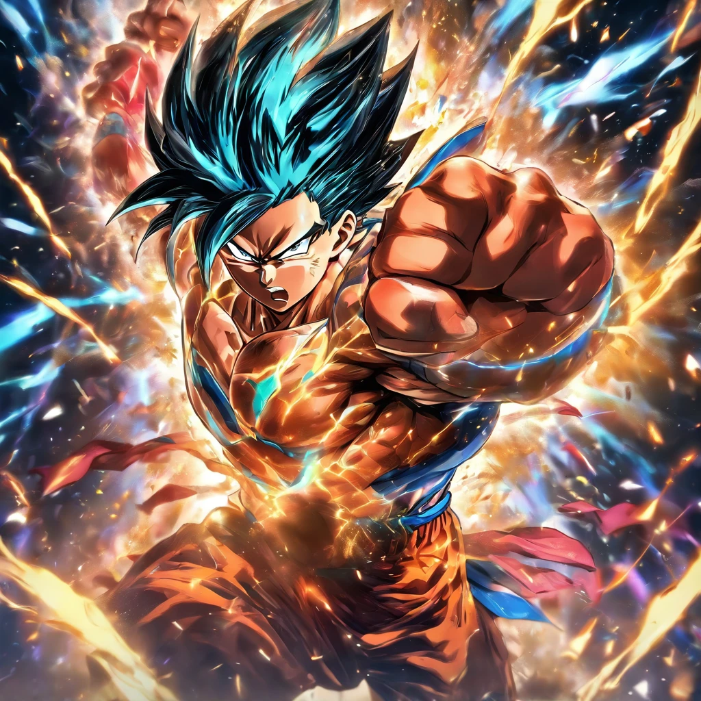 Hard Punches, Meta Human Muscle, Blow of the Night, Invincible Master, Resilient Man, Fantastic, Epic, 3D, HD, 8k, HDR, Anime Reality, Anime Detailed, Anime Style, Super Detailed, High Detailed. Final Detailed, Absurd Quality, Ki Explosion,