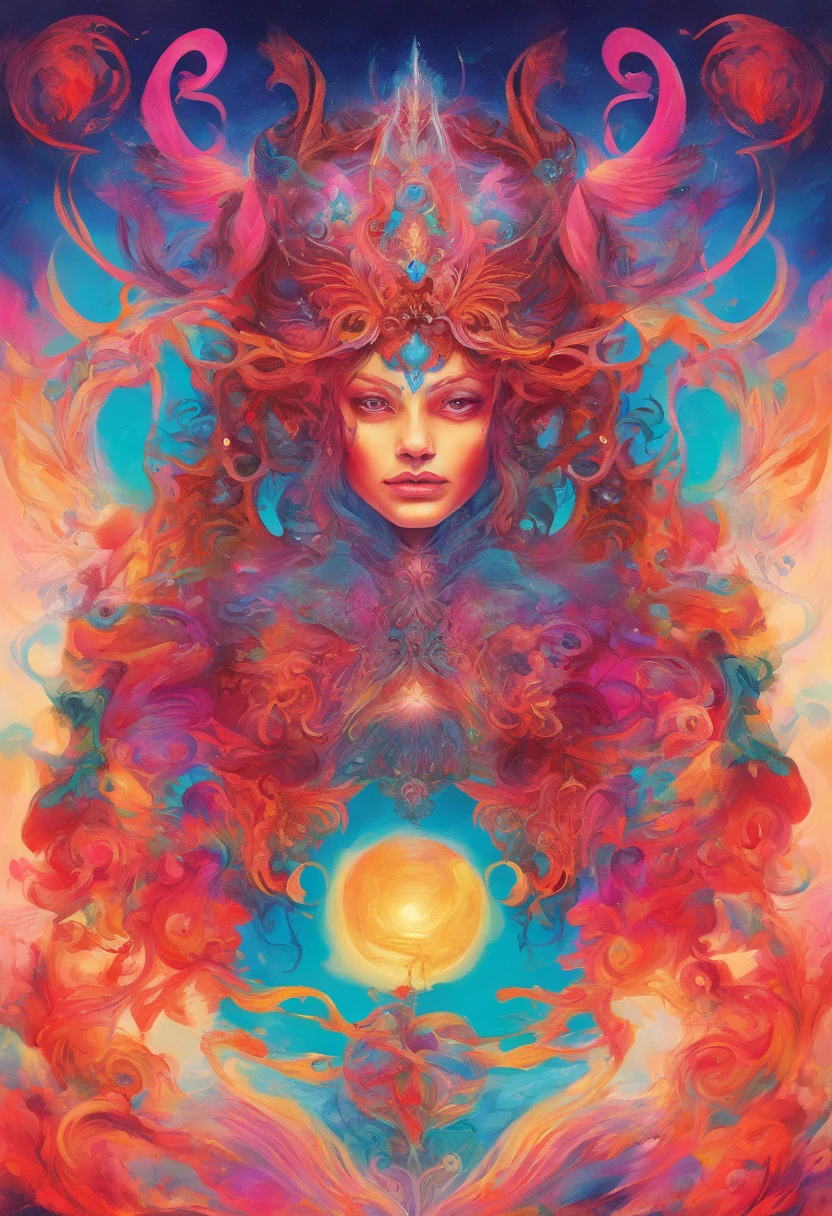 fire queen, majestic, ( by Julie Heffernan:1.3) , (masterpiece, high quality, highres, official wallpaper, official art,:1.1)