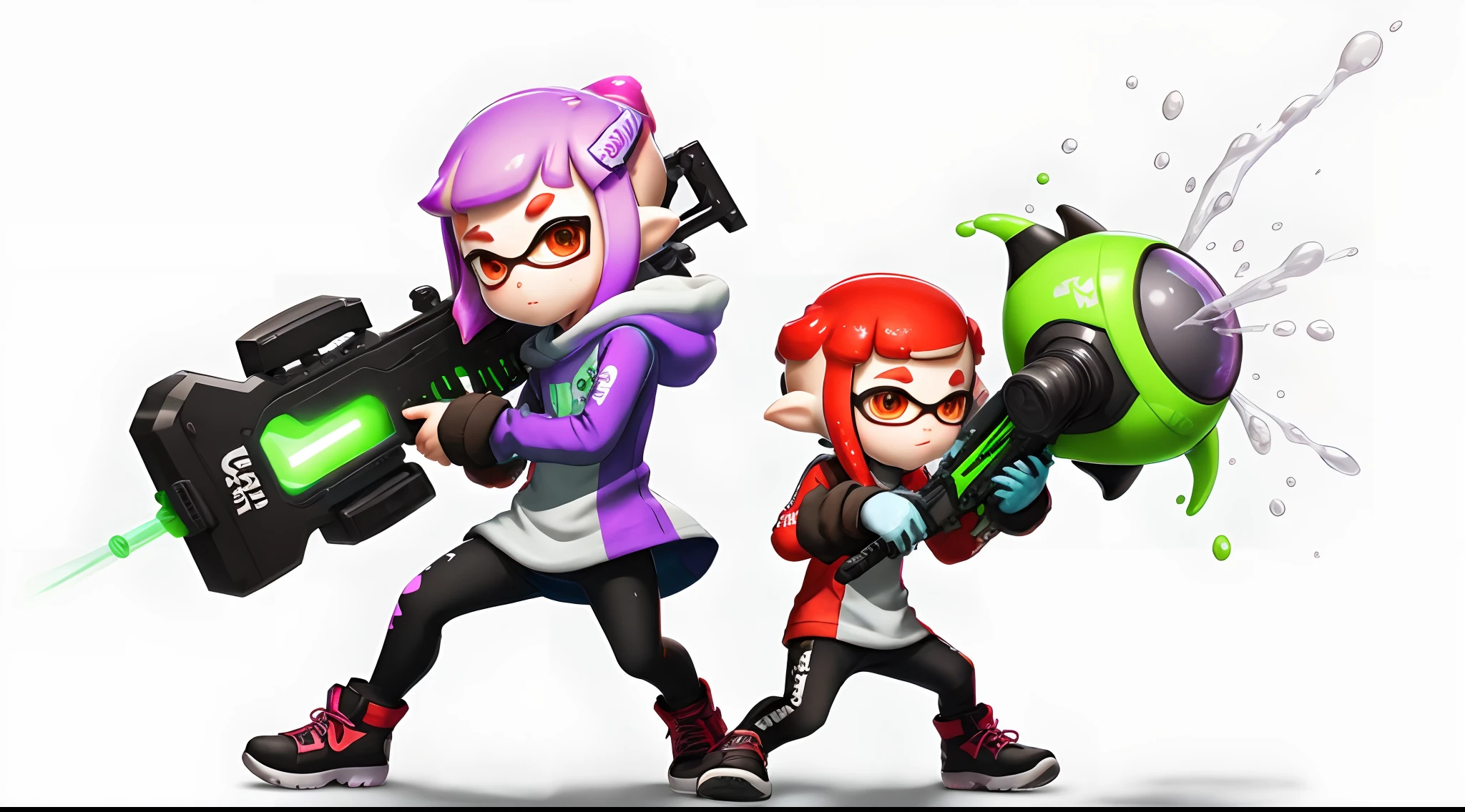 inkling with tri-slosher from splatoon