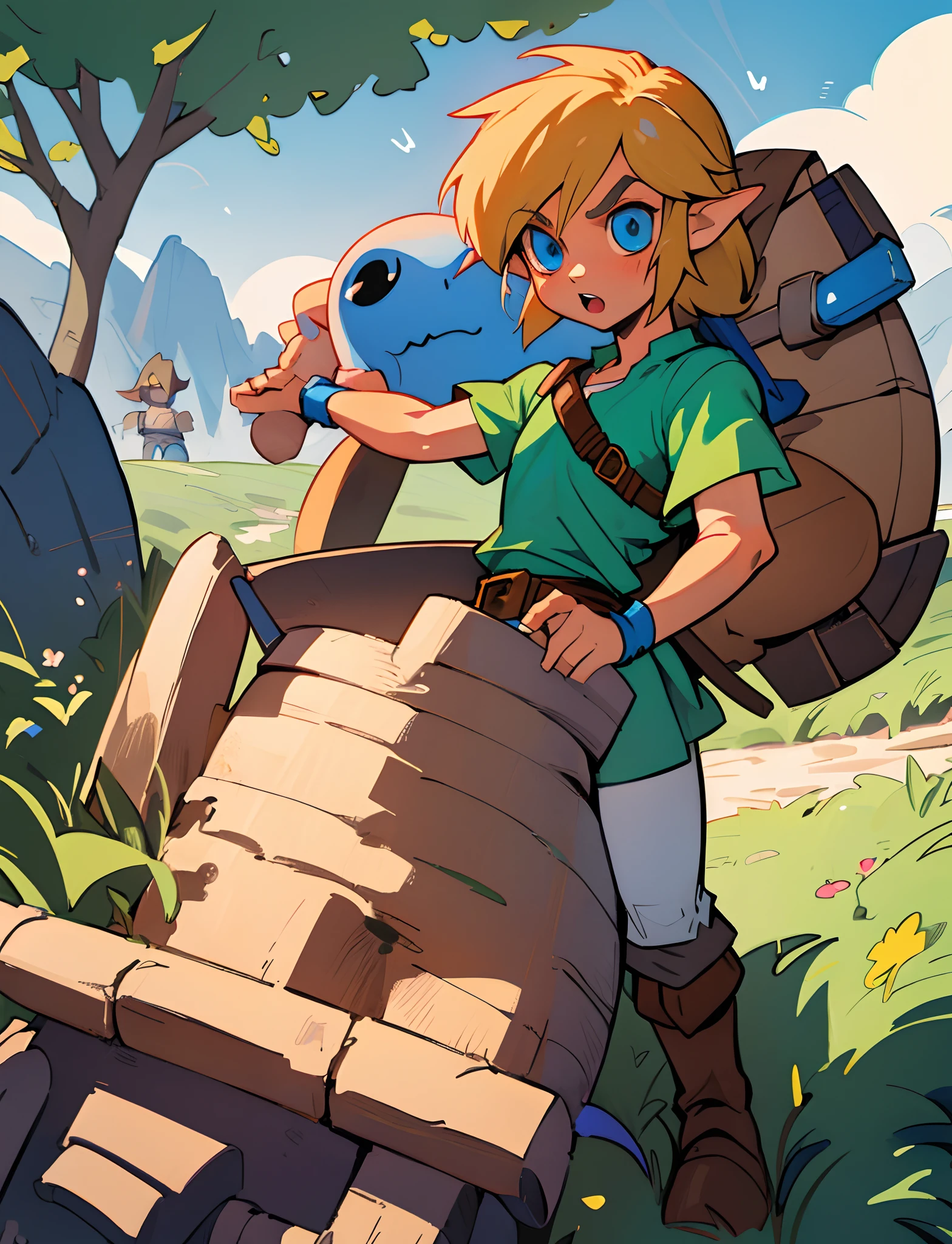 Link from the legend of Zelda as a