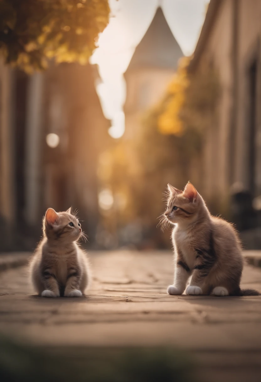 I have two  kittens, a cute little cat, cute kittens, Cutest, Incredibly cute, Adorable and cute, And cute and lovely. They are walking down the street with backpacks, Walking together, commute, Proudly walk down the street, And the cat is walking. They are cute in the style of 🍂 and 🍁, Adorable and cute, Cute and adorable, oh, nice and cute. They are known as real-life Tom and Jerry.