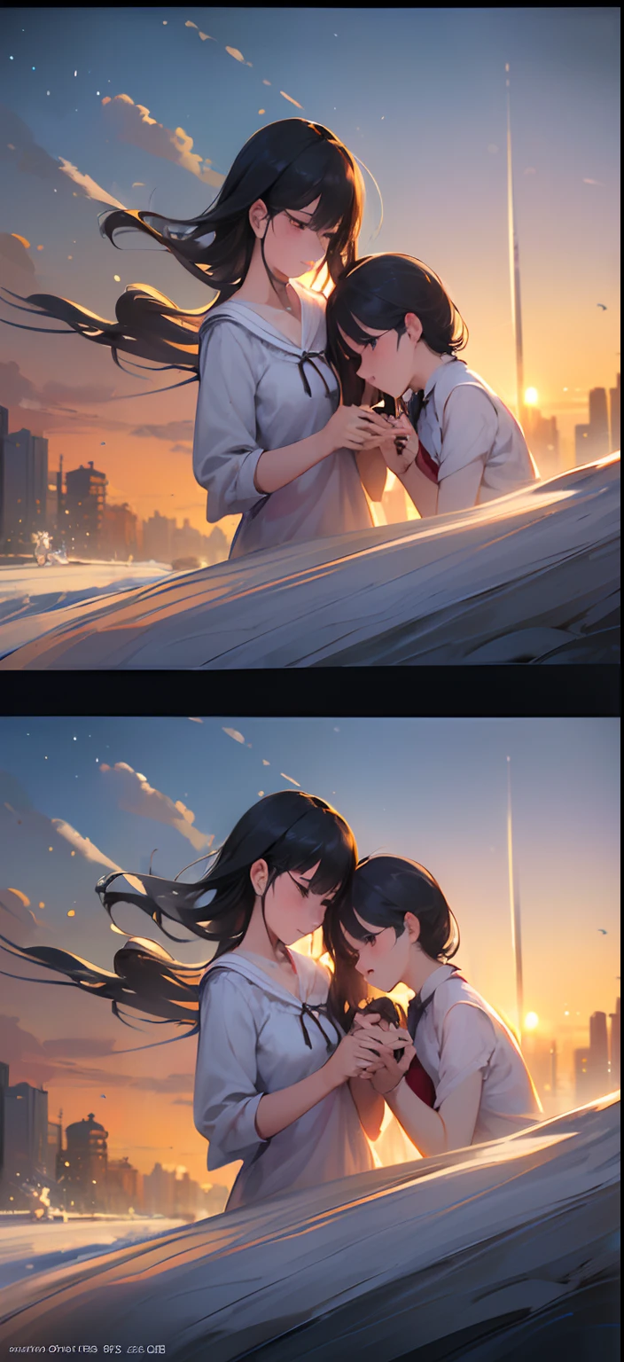 (The college entrance examination is over + Family + Warmth + Freeze the moment) + Lighting rendering + (Superb skills, Exquisite details, A fusion of aesthetics and dynamics) + (Sincere human feelings + delicate scene + Wide-angle lens + Soft touch) + (Ultra-high resolution + 8K HD + No omissions)