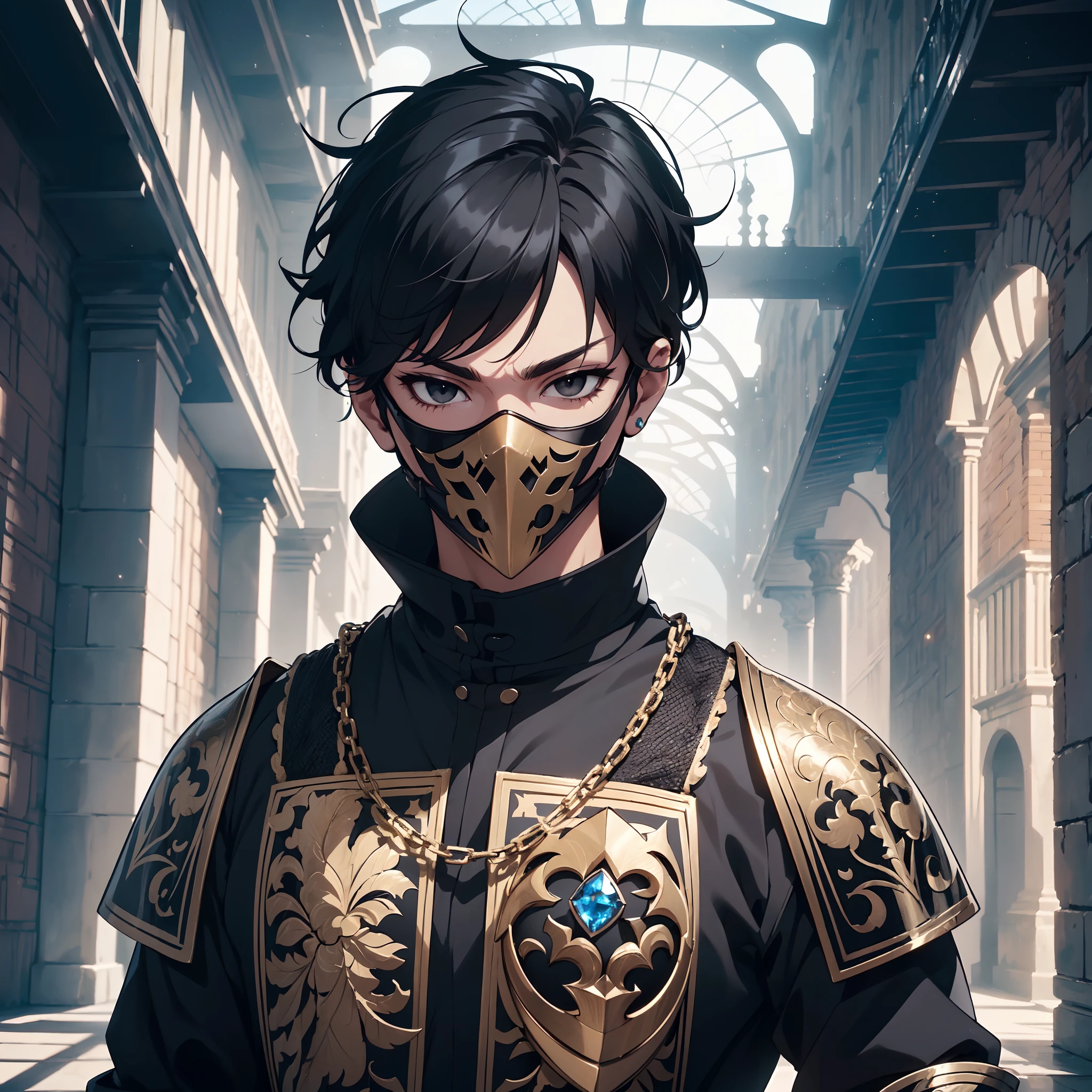 128K Ultra High Definition,
128K Ultra High Quality,
128K Ultra High Resolution,
Best Definition,
Best Quality,
Best Resolution,
Perfectly Detailed,
Perfectly Designed,
Extremely Detailed,
Extremely Designed,
Hyper Detailed,
Hyper Definition,
Hyper Quality,
Hyper Resolution,
Masterpiece,
(((Anime))),
Body Shot,
(((Boy))),
Handsome,
Muscular Body,
(((Black Short Hair))),
(((Black Eyes))),
(((Hyper Detailed & Perfectly Designed With Ultra High Quality Engravings & Jeweled Ninja Armor With Mask))),
(((Inside Of Medieval Royal Palace Background Scenery))),