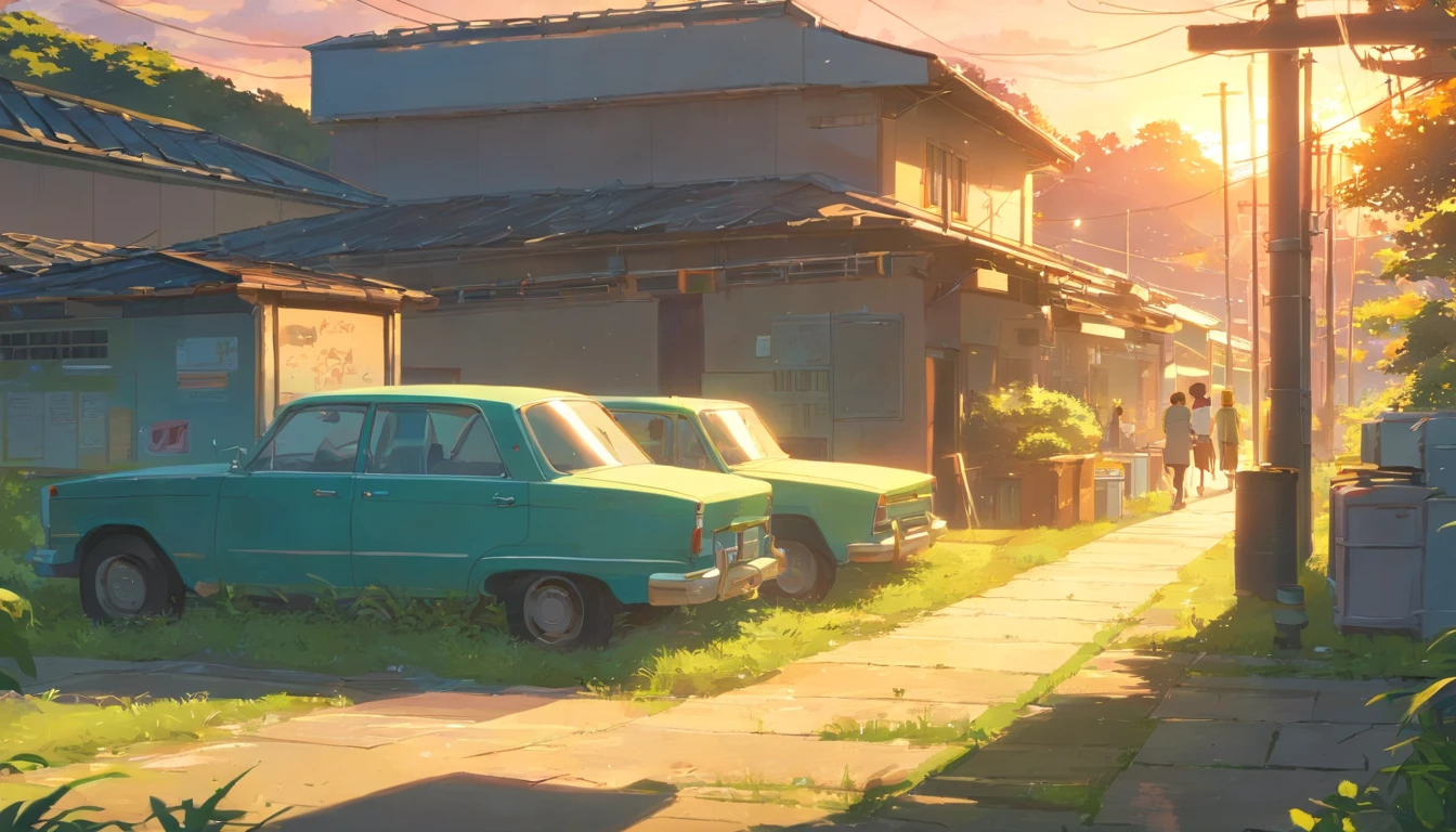 (main subject) A picturesque school junkyard at sunset
(texture) with a (masterpiece:1.2) level of detail and (best quality) resolution
(additional details) featuring lush bushes surrounding the junkyard and scattered paper bags on the ground
(art style) in a photorealistic style
(color tones) with warm tones and vibrant colors to accentuate the sunset atmosphere
(light) illuminated by the warm, golden light of the setting sun, casting long shadows on the surroundings.