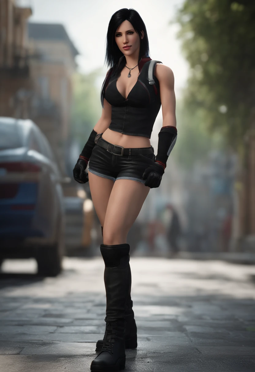 Tifa Lockhart. Full body, High quality.4k.8k,high resolution, solo, photorealistic. hyperrealistic.