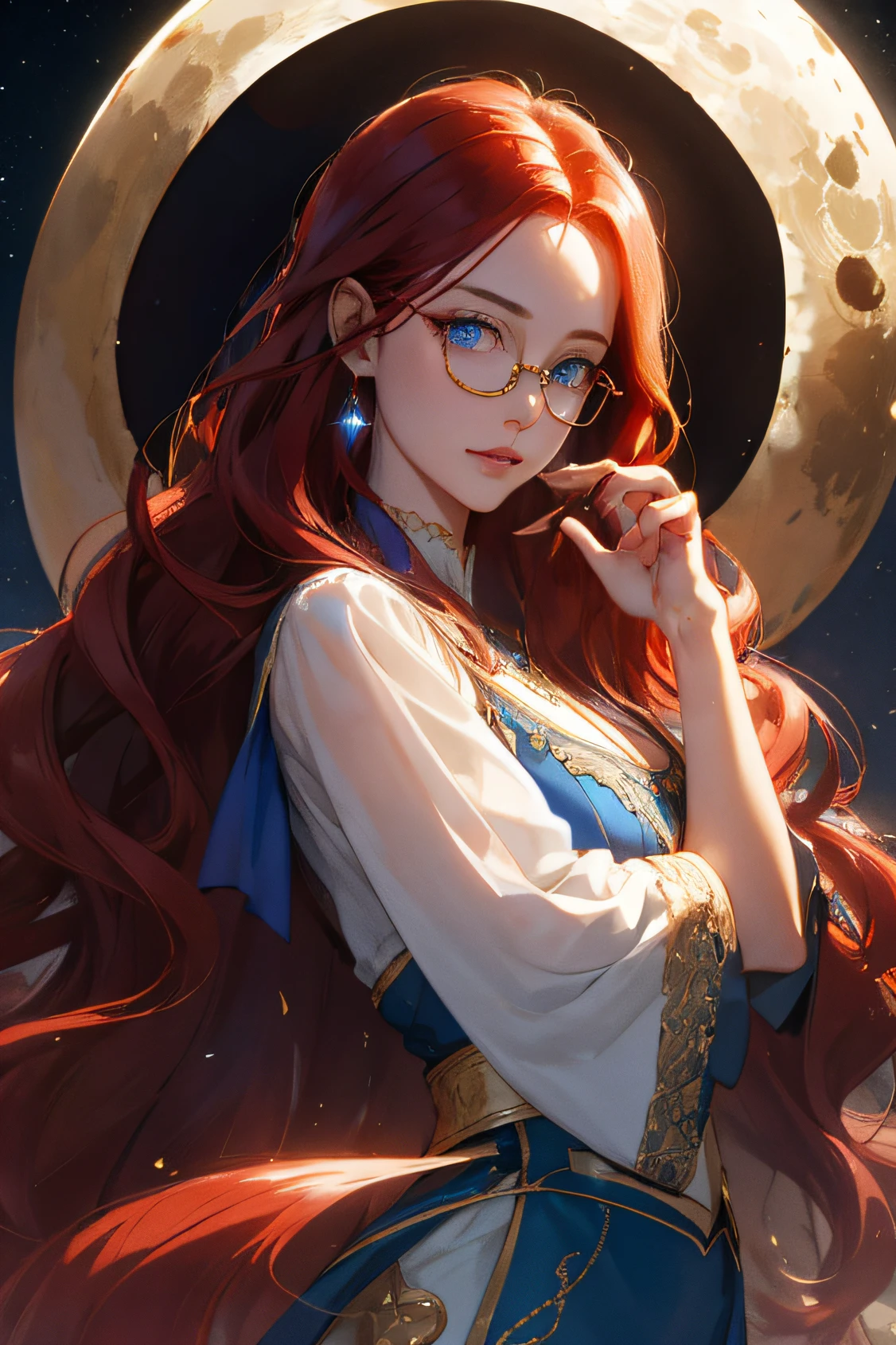 Complete the moon in the background