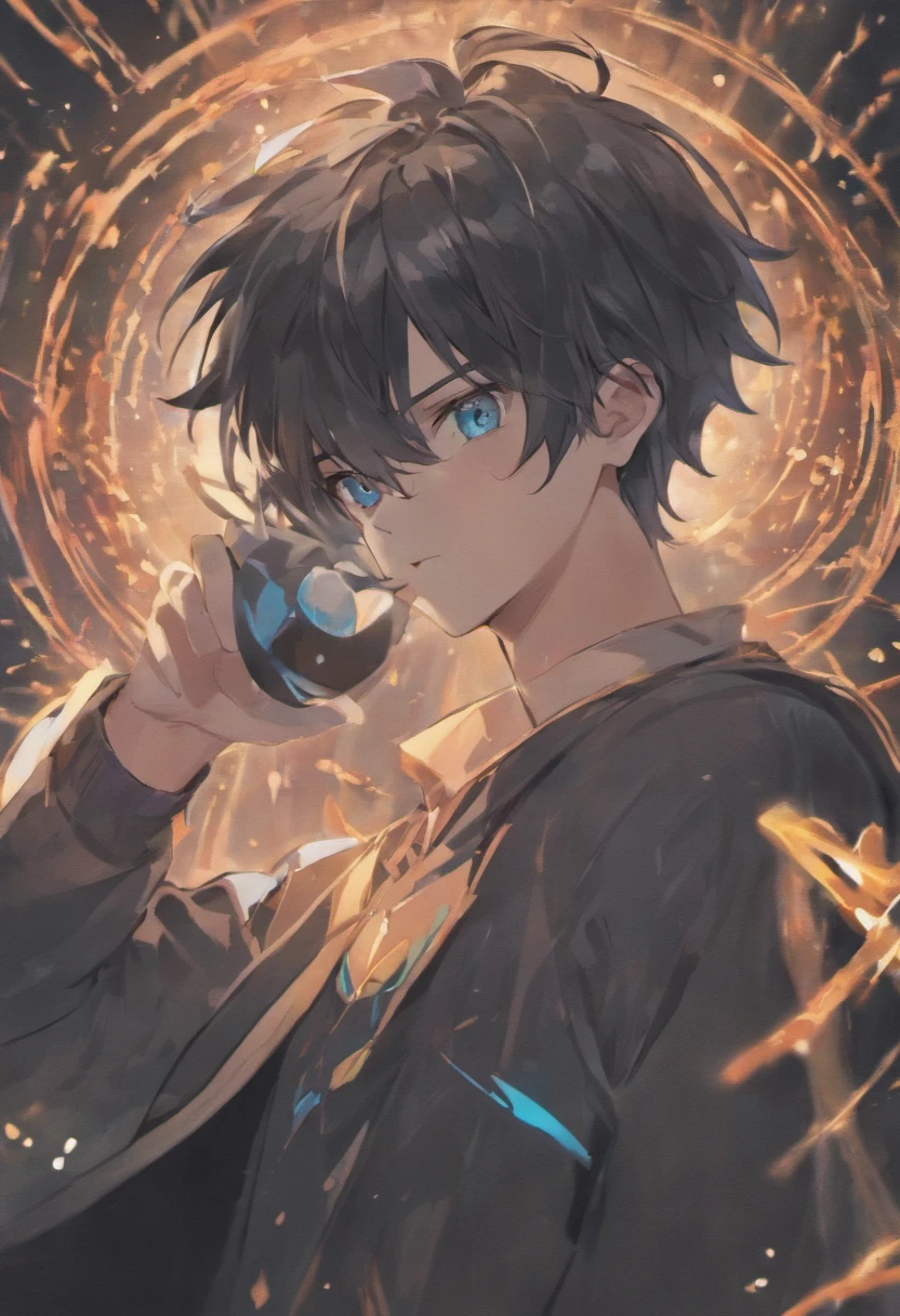 Black hair,Eyes are light blue,Beautiful Boys,twinks,and gray hair,Semi-long,