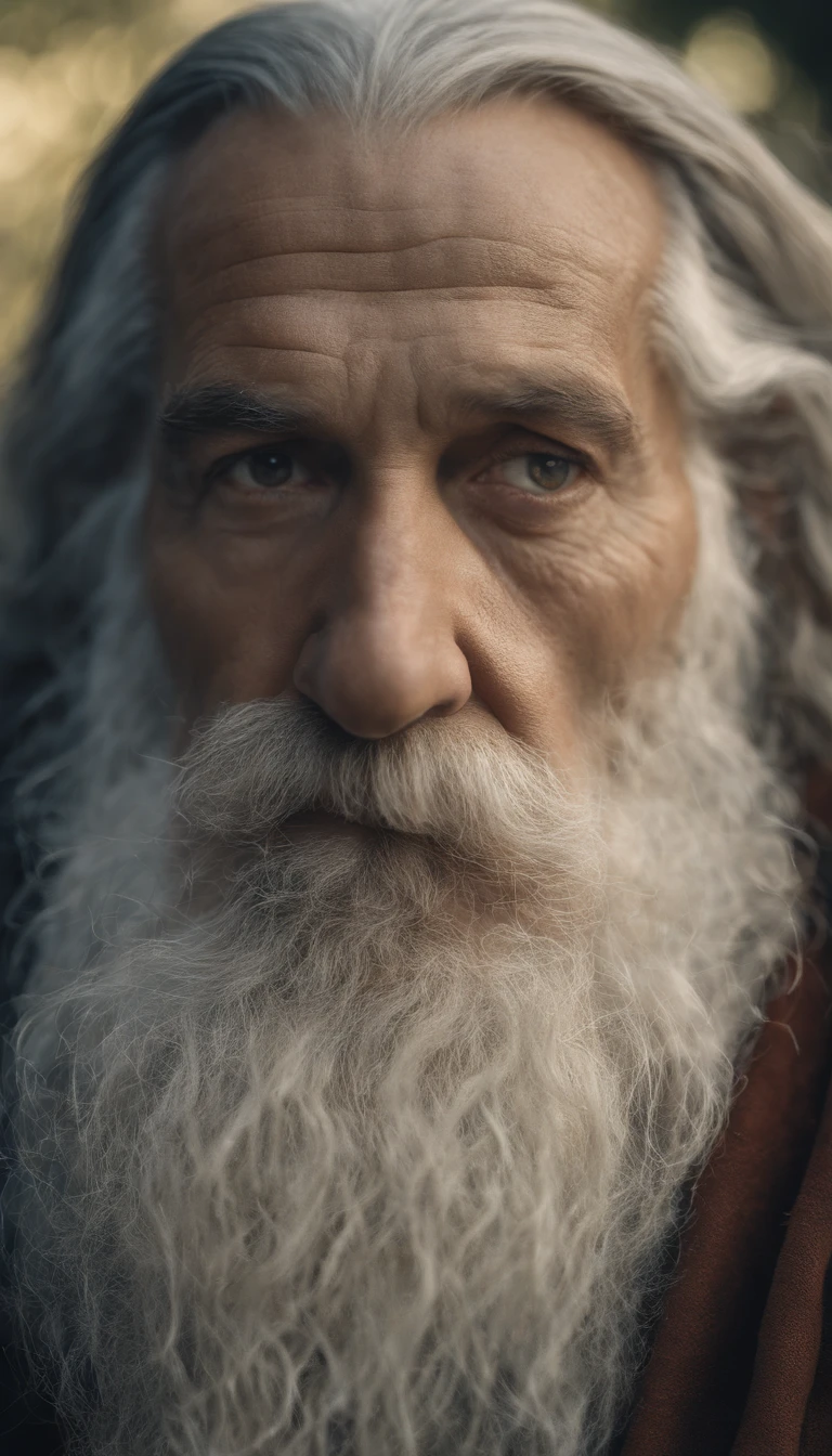 Old man, long white beard, prophet Methuselah, biblicalphotorealistic, 8k, super detail, accurate, best quality.