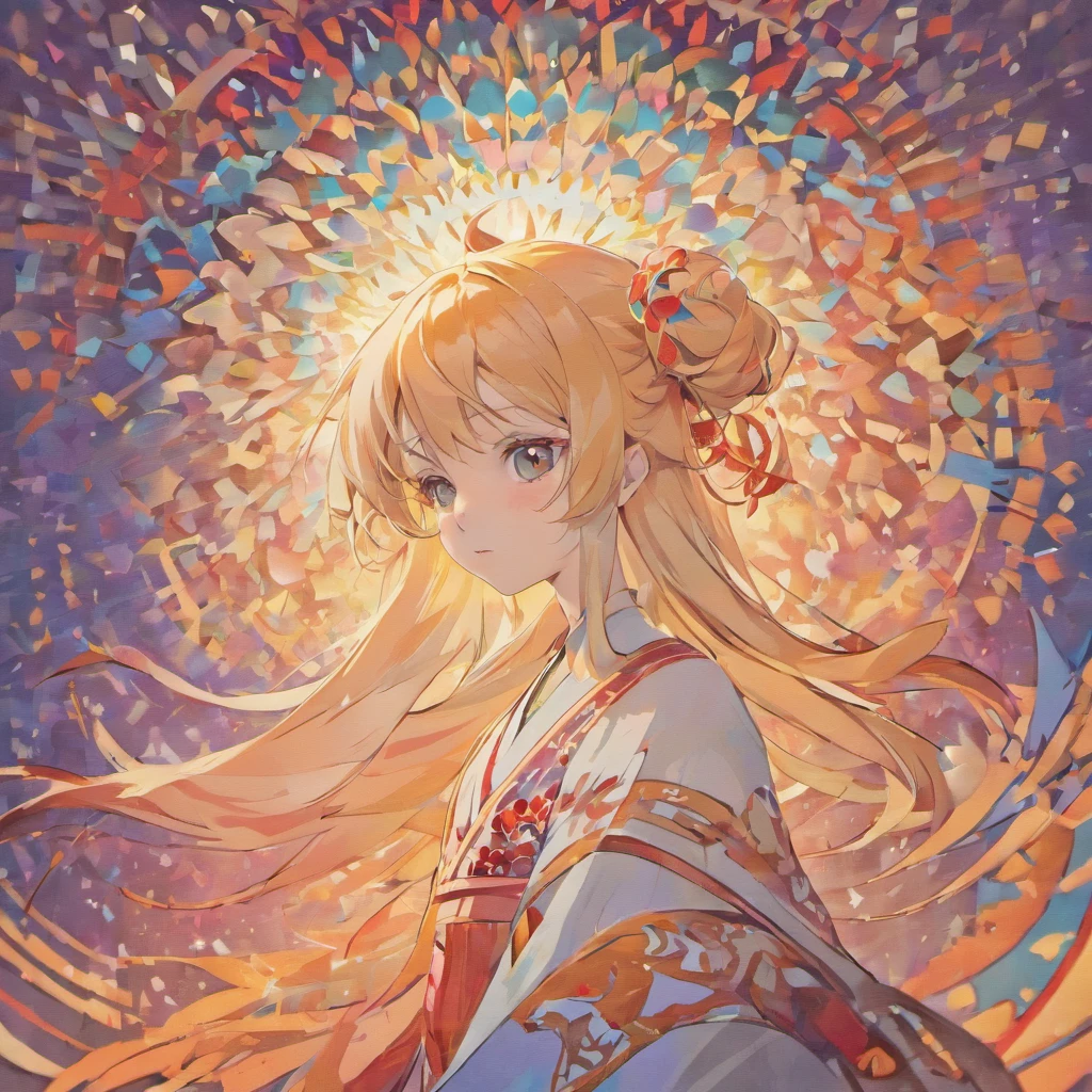(White background:1.4),(Silhouette of a girl's head, Eyes closed, Colorful long hair, Oriental elements),(Chinese Illustration:1.3,paper art:1.3, Quilted Paper Art:1.2),( Reasonable design, Clear lines, High Sharpness,Best Quality, Very detailed, masutepiece, Movie Light Effects, 4K )