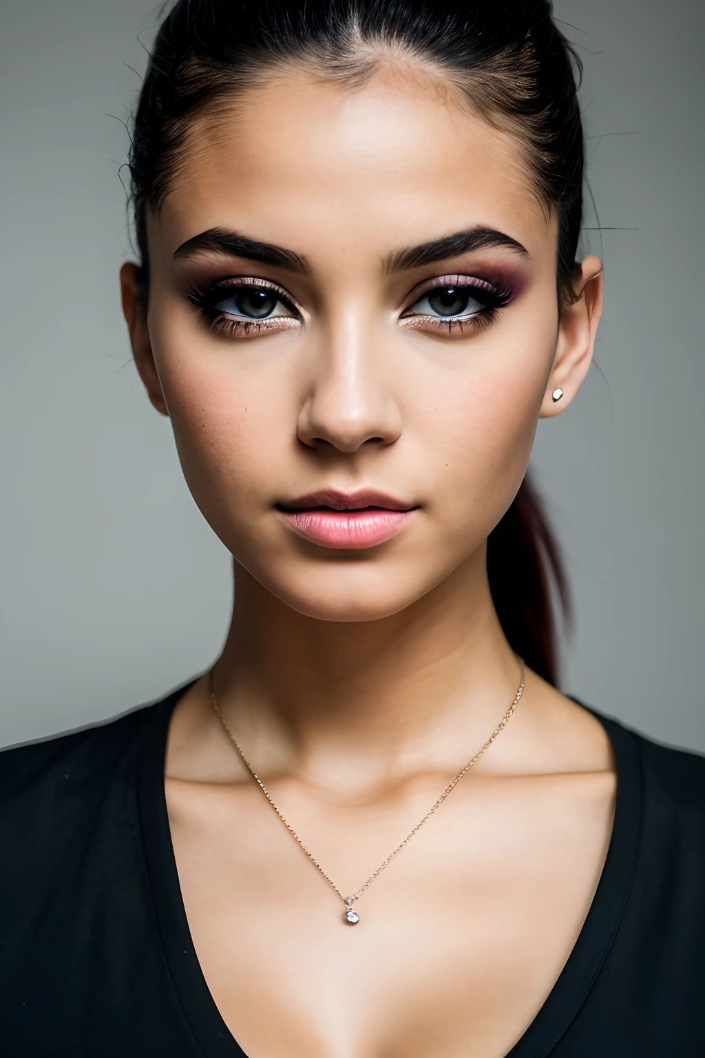 photo of (CyberDutch_V2:0.99), a woman as a sexy TikTok influencer, modelshoot style, (extremely detailed CG unity 8k wallpaper), photo of the most beautiful artwork in the world, professional majestic (photography by Steve McCurry), 8k uhd, dslr, soft lighting, high quality, film grain, Fujifilm XT3 sharp focus, f 5.6, High Detail, Sharp focus, dramatic, (wearing a punk t-shirt), (looking at viewer:1.2), (detailed pupils:1.3), (natural light), (closeup:1.2), (seductive)