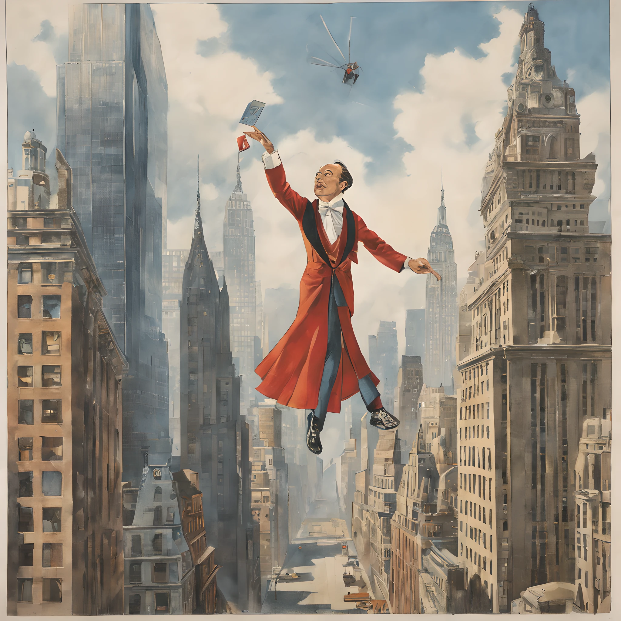 A rare genius magician、Airborne、Skyscrapers in Manhattan、