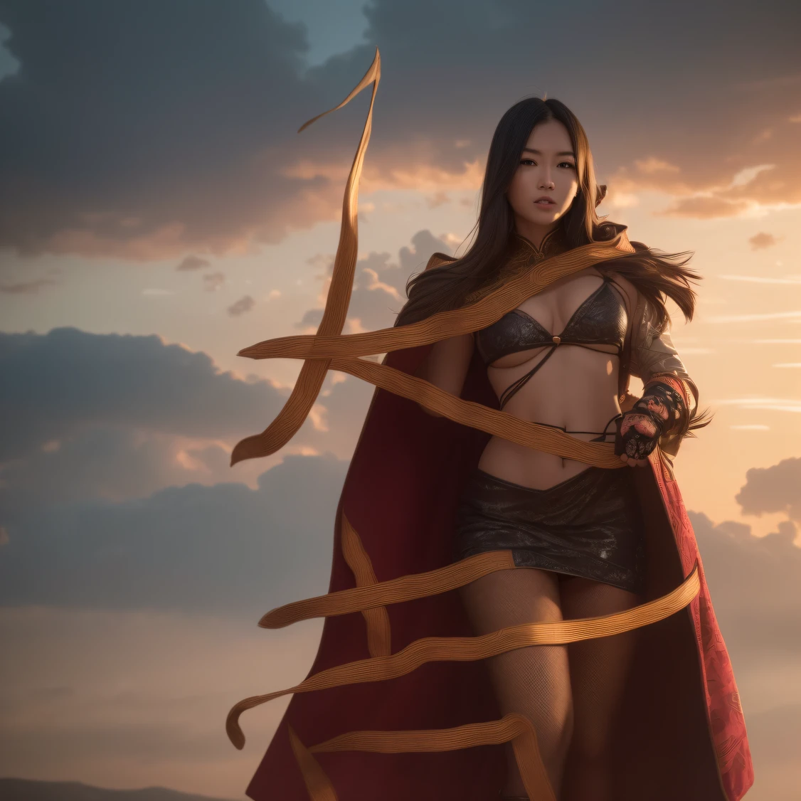 CG Giant Secret Realm，Asian women pose in colorful bikinis, Realistic secret manga girl rendering, detailed face of a asian girl, Realistic in the secret world, Smooth CG art, Realistic. Cheng Yi, Realistic secret style, A lovely secret rendering, Rendu portrait 8k, Render character art 8 K, Kawaii realistic portrait， （Linen batik scarf）， Angry fighting stance， looking at the ground， Batik linen bandana， Chinese python pattern long-sleeved garment，Uncharted（Abstract propylene splash：1.2）， Dark clouds lightning background，废墟（realisticlying：1.4），Black color hair，Flour fluttering，Telephoto lens high， A high resolution， the detail， RAW photogr， Sharp Re， Nikon D850 Film Stock Photo by Jefferies Lee 4 Kodak Portra 400 Camera F1.6 shots, Rich colors, ultra-realistic vivid textures, Dramatic lighting，8K quality, Girls，Backstreets， Dark clouds lightning background（realisticlying：1.4），Black color hair，Uncharted， RAW photogr， Sharp Re， Nikon D850 Film Stock Photo by Jefferies Lee 4 Kodak Portra 400 Camera F1.6 shots, Rich colors, ultra-realistic vivid textures, Drama light film CG society，Tropical canyon battle scene、Chinese big breasts、Vintage trench coat、three kingdom、ember、100 people、Faraway view、intense battles、high detal、masuter piece、NSFW，Multi-layered long-sleeved gauze garment，Quick-dry vest，Colorful cotton and linen sweater，Red and black snake cloak cloak，Doomsday ruins（Uncharted）Climb the streets（Armageddon）eyes filled with angry，He clenched his fists