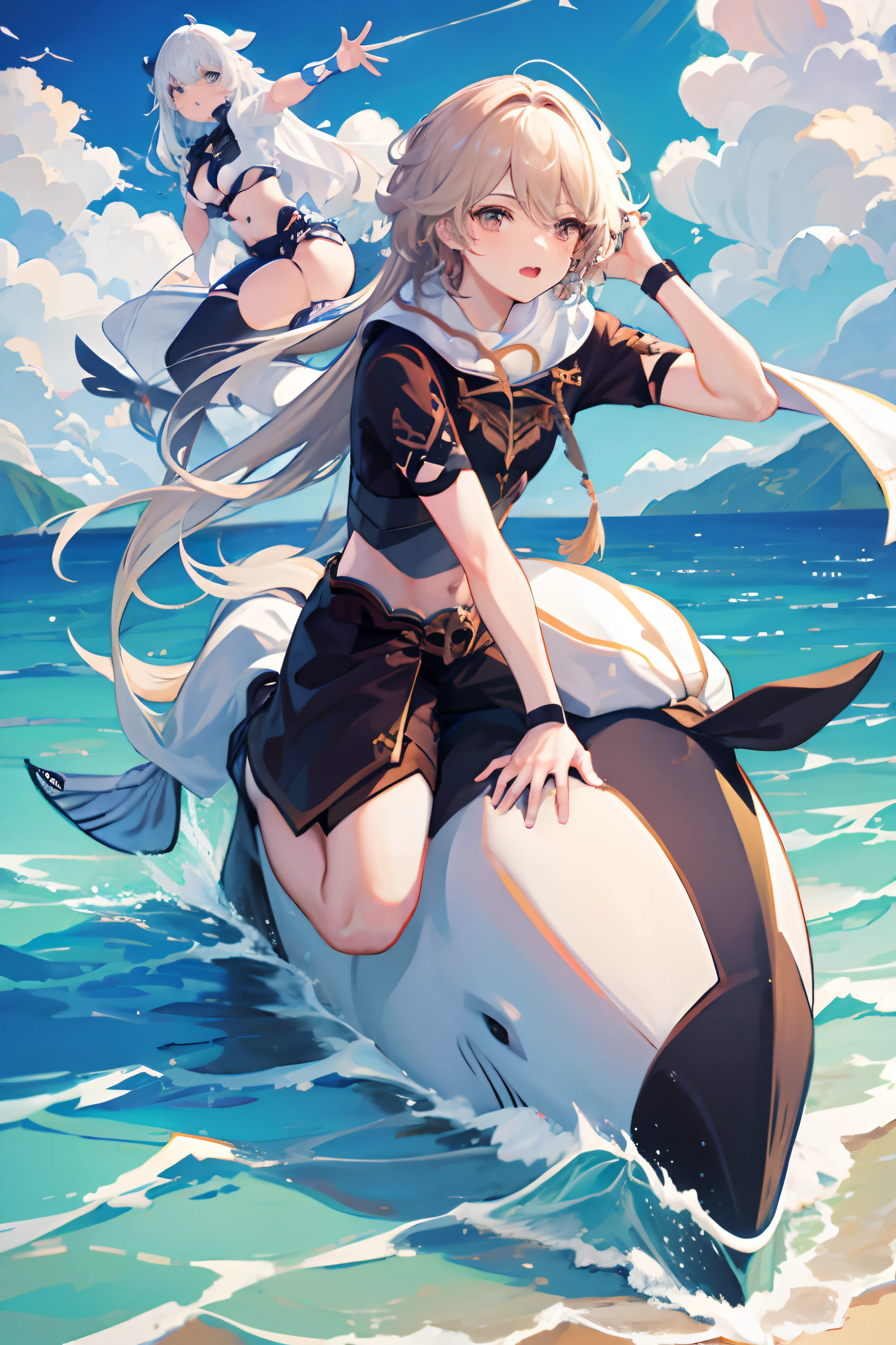 Riding whale