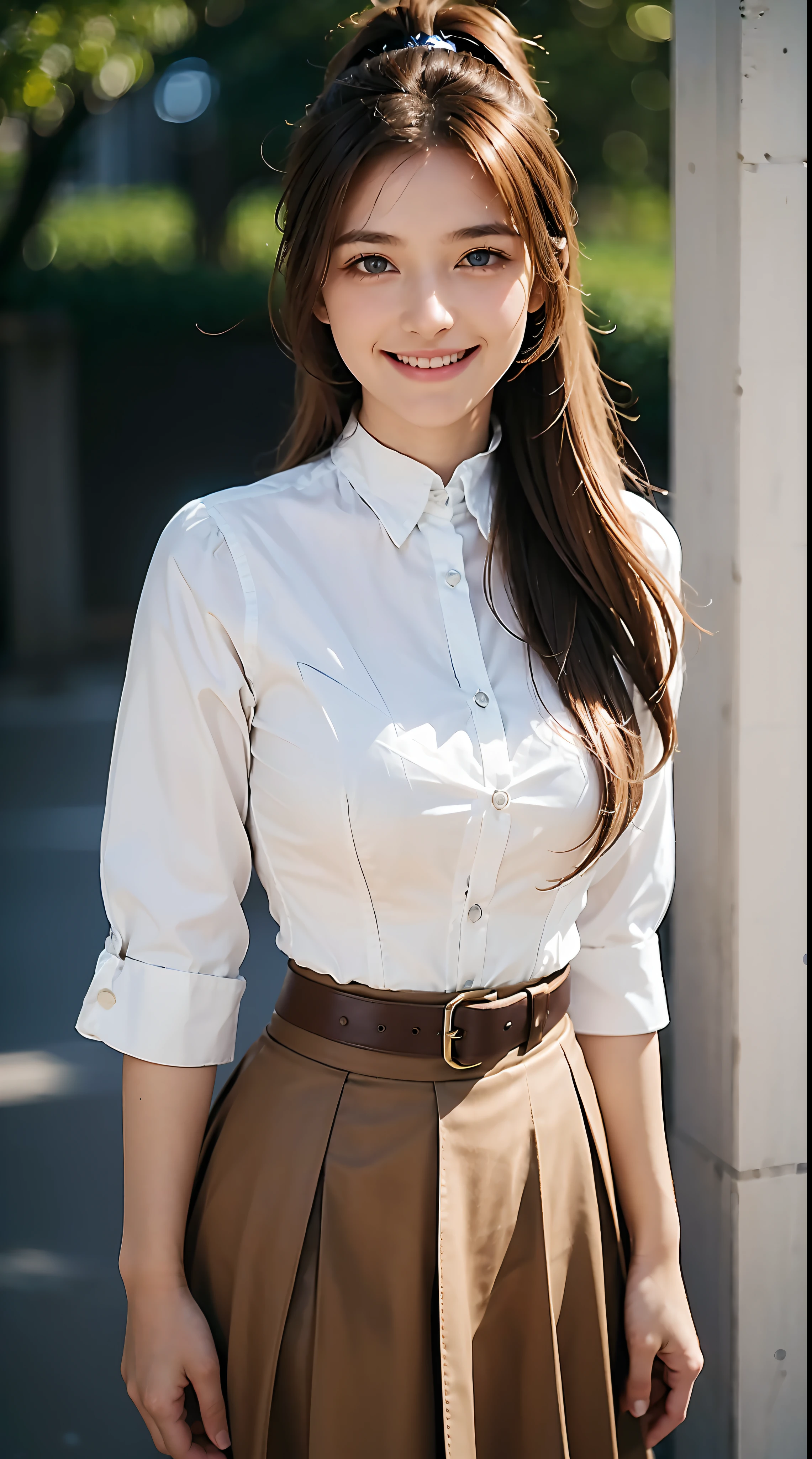 Woman in a suit standing on the sidewalk,((20-year-old woman))、small Breasts、Dark brown hair color、Hairstyle with bangs、Various hairstyles、Hairstyles of different lengths、(8k, RAW Photos, highest quality, Tabletop: 1.2),、(Realistic, Realistic: 1.3), Cityscape, Day, Sunny Morning, Professional Lighting, Photon Mapping, shirt, (Woman in a suit,) Silk Suit、Pencil Skirt、Tight Skirt、((Delicate photo)),(Detailed RAW Photos of Girls), (Tabletop:1.25), (highest quality:1.6), (超A high resolution:1.5), (Realistic:1.75), 8k resolution, Canon EOS R5, 50mm, absurdes, Ultra-detailed,Cinema Lighting, (Skirt Lift:1.5)、nsfw、the wind is strong、smile、Skirt flipped up, ((panties)), beautiful pussy, nsfw,