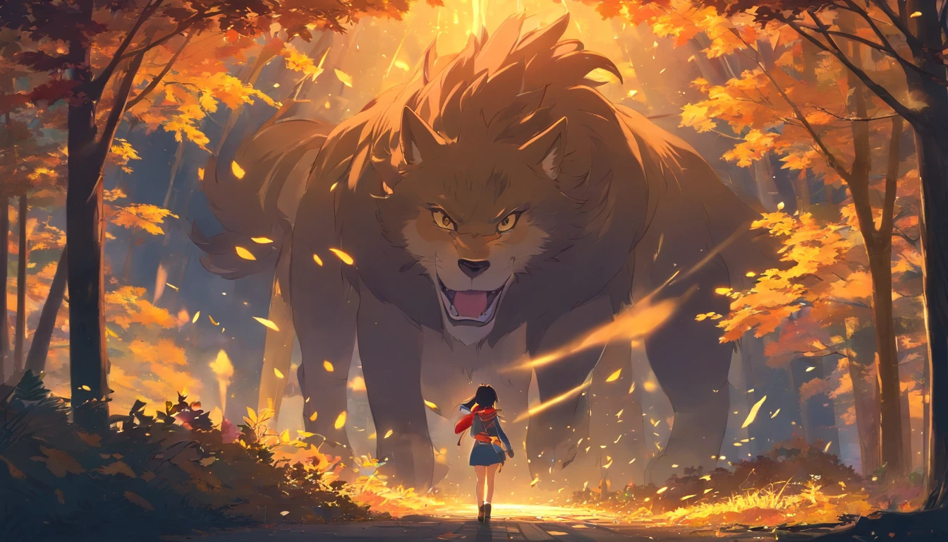 Dark at night,Darkness is infinite。The roar of the beast echoed in the valley,sonic boom,Wood twists,The wind howled,Fallen leaves fly。
