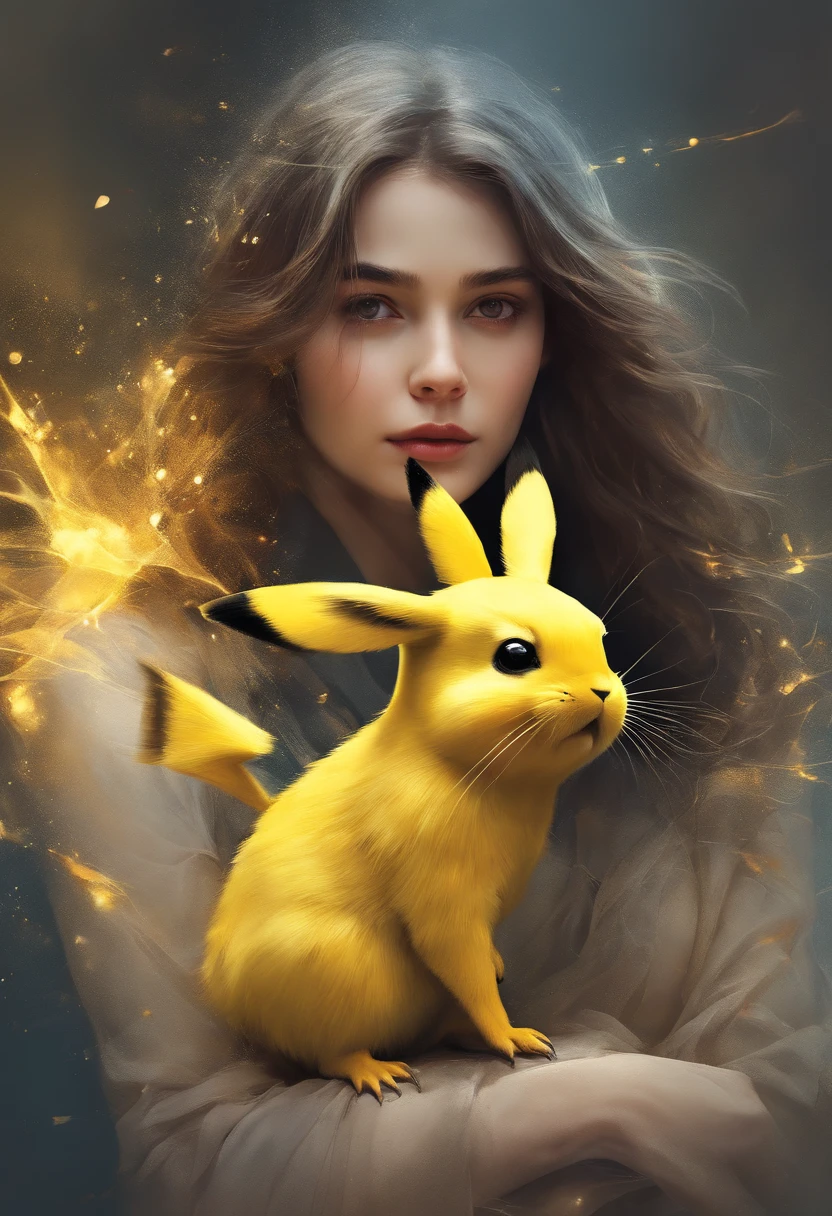 Centrage parfait, (Pikachu mignon), cheerfulness, Position debout, abstract beauty, centered, looking at the camera, facing camera, Proche de la perfection, dynamique, highly detailed, lisse, mise au point nette, 8k, High definition resolution, illustration, illustrations de Carne Griffiths et Wadim Kashin,