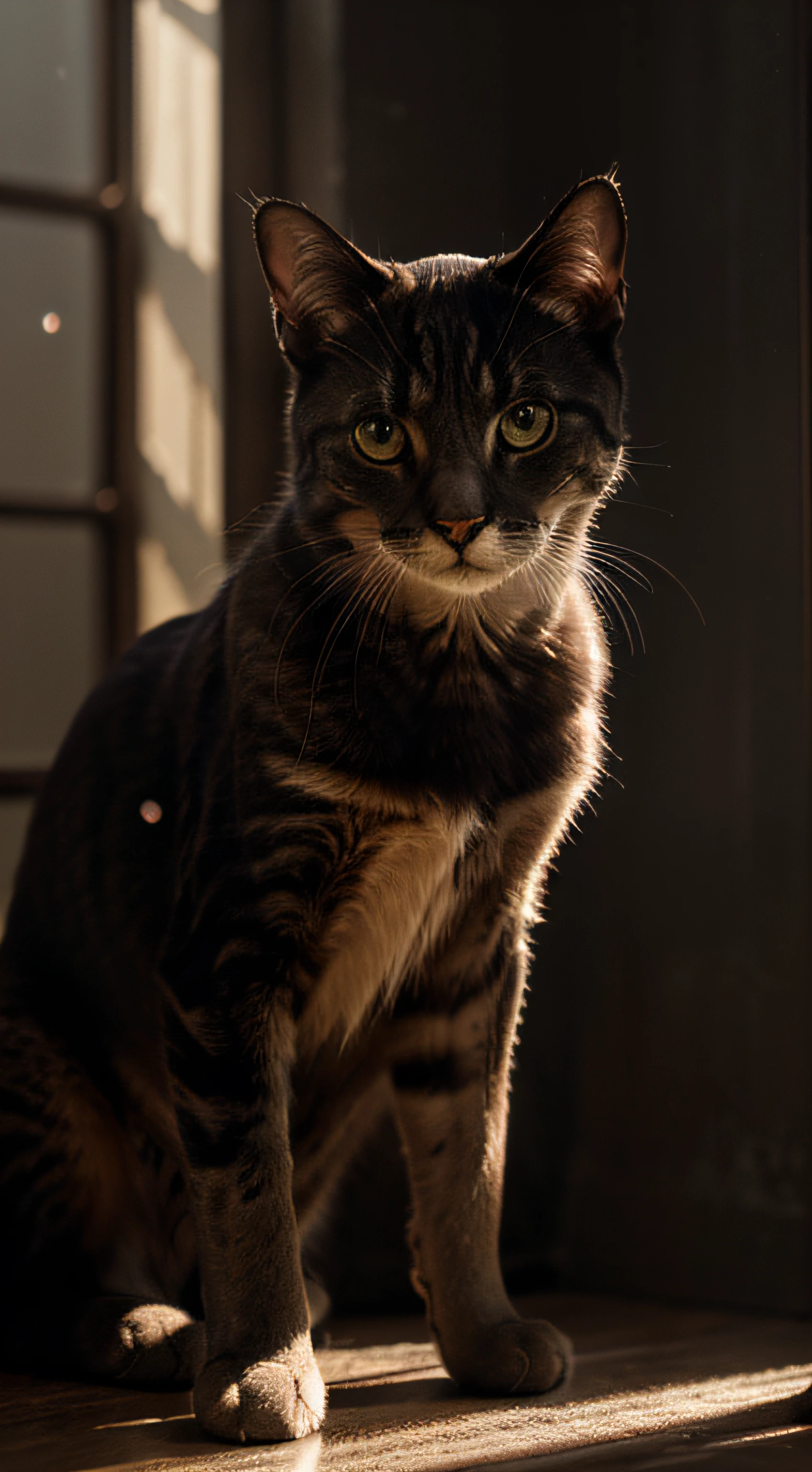 a porthait of cat, cinematic, rim light, 4k textures, soft cinematic light, adobe lightroom, photolab, hdr, highly detailed, sharp focus, soothing tones, hyperdetailed, low contrast, soft cinematic light, exposure blend, hdr,