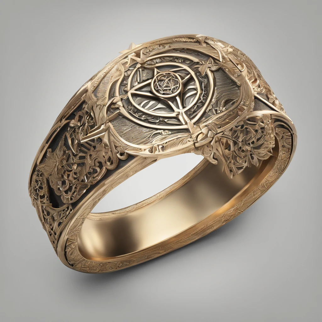 ((Ring design concept art)),(Ring art design,Pentagram pattern,Simple jewelry design,Art Nouveau,dynamic art,Contemporary art:1.45),Bronze ring,(Ring concept blueprint),((Wavy rings)),Engraved with a five-pointed star,(exquisite craft),Hemming,Natural sunlight,Shining Effect
