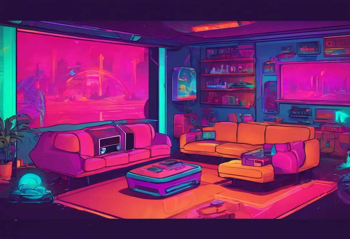 living room with tv