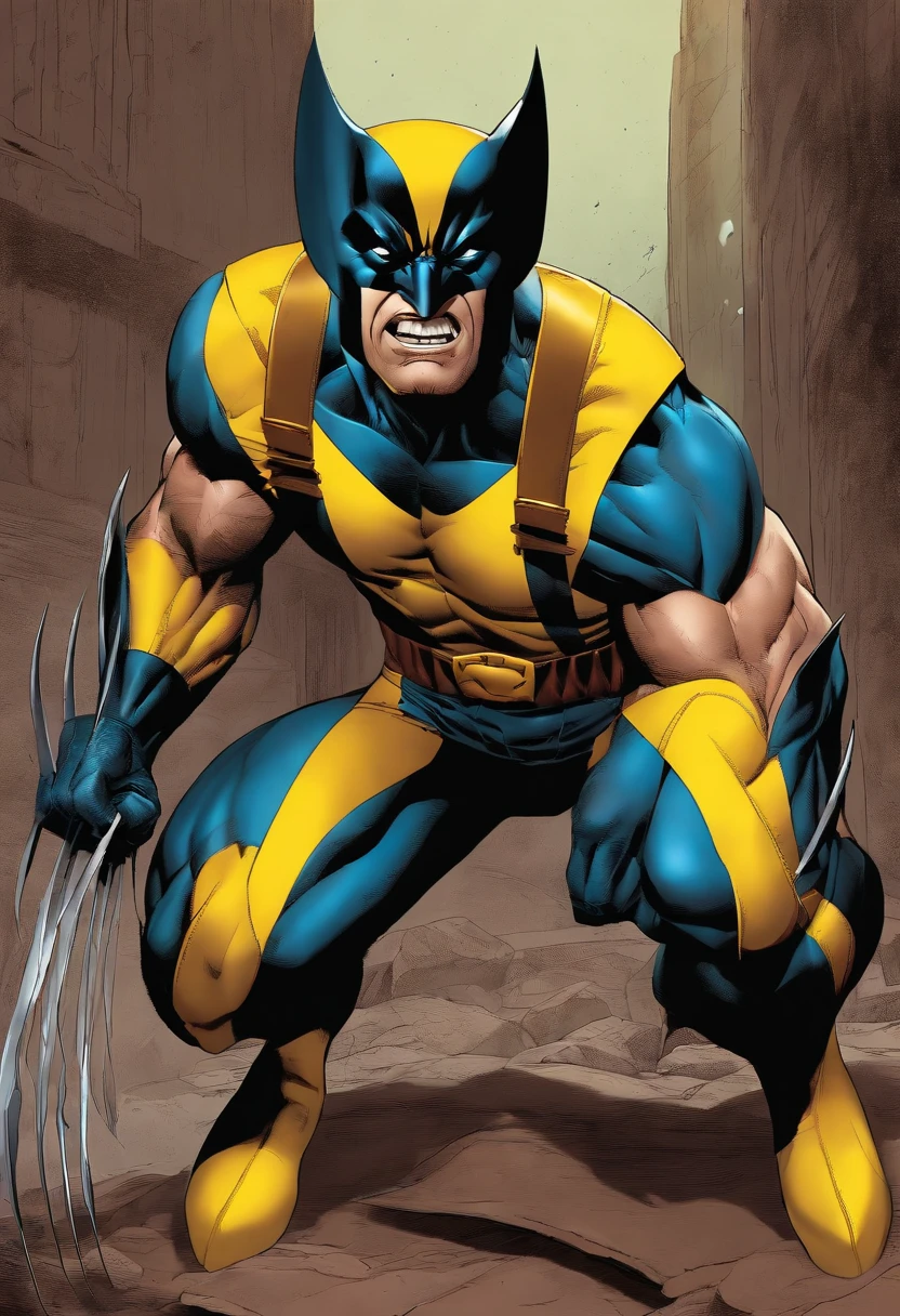 Wolverine　hero　long claws　strong con