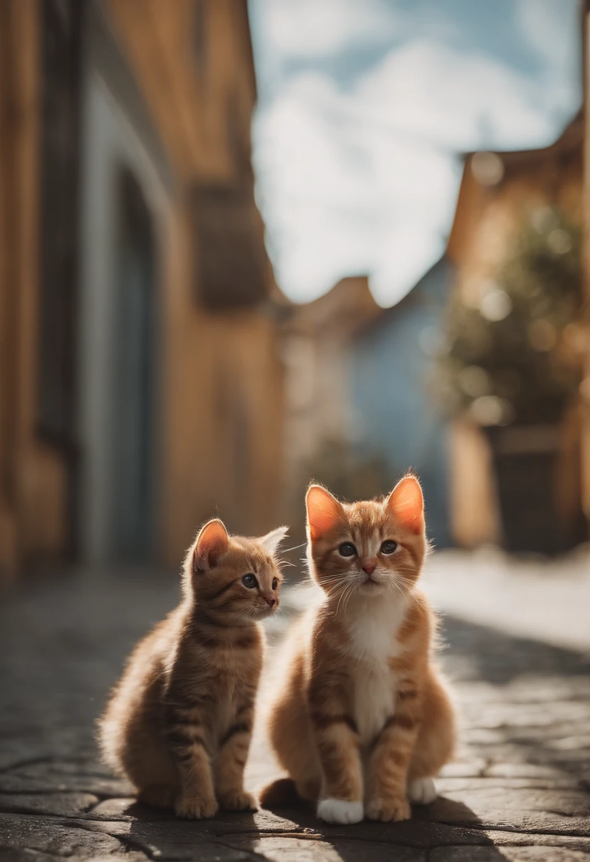 I have two kittens, a cute little cat, cute kittens, Cutest, Incredibly cute, Adorable and cute, And cute and lovely. They are walking down the street with backpacks, Walking together, commute, Proudly walk down the street, And the cat is walking. They are cute in the style of 🍂 and 🍁, Adorable and cute, Cute and adorable, oh, nice and cute. They are known as real-life Tom and Jerry.