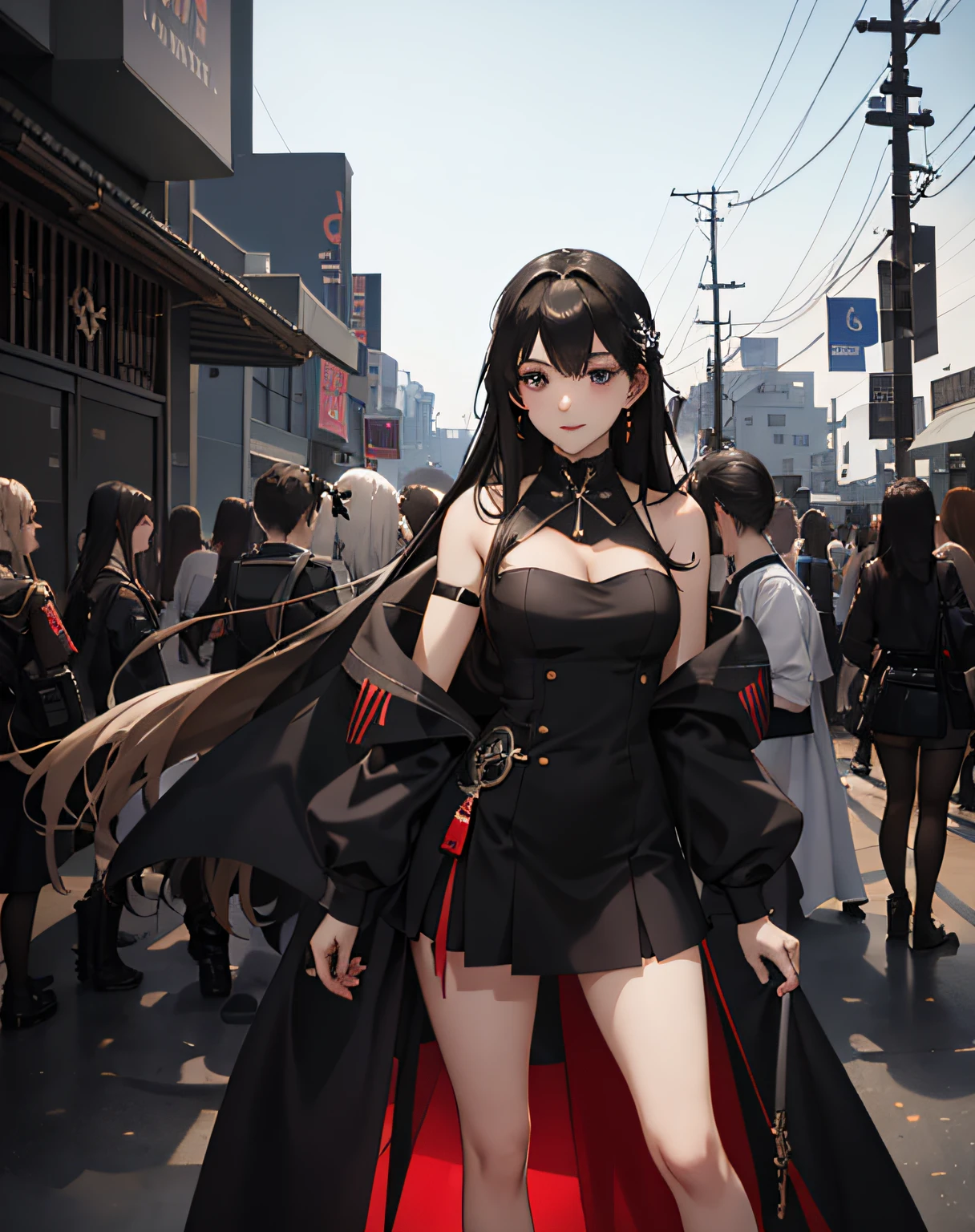 There are a lot of women in dresses posing for photos together, Guviz-style artwork, Guweiz in Pixiv ArtStation, trending on cgstation, Realistic anime 3 D style, Digital anime illustration, Guviz, Guweiz on ArtStation Pixiv, Kawasi, girls frontline style, from girls frontline