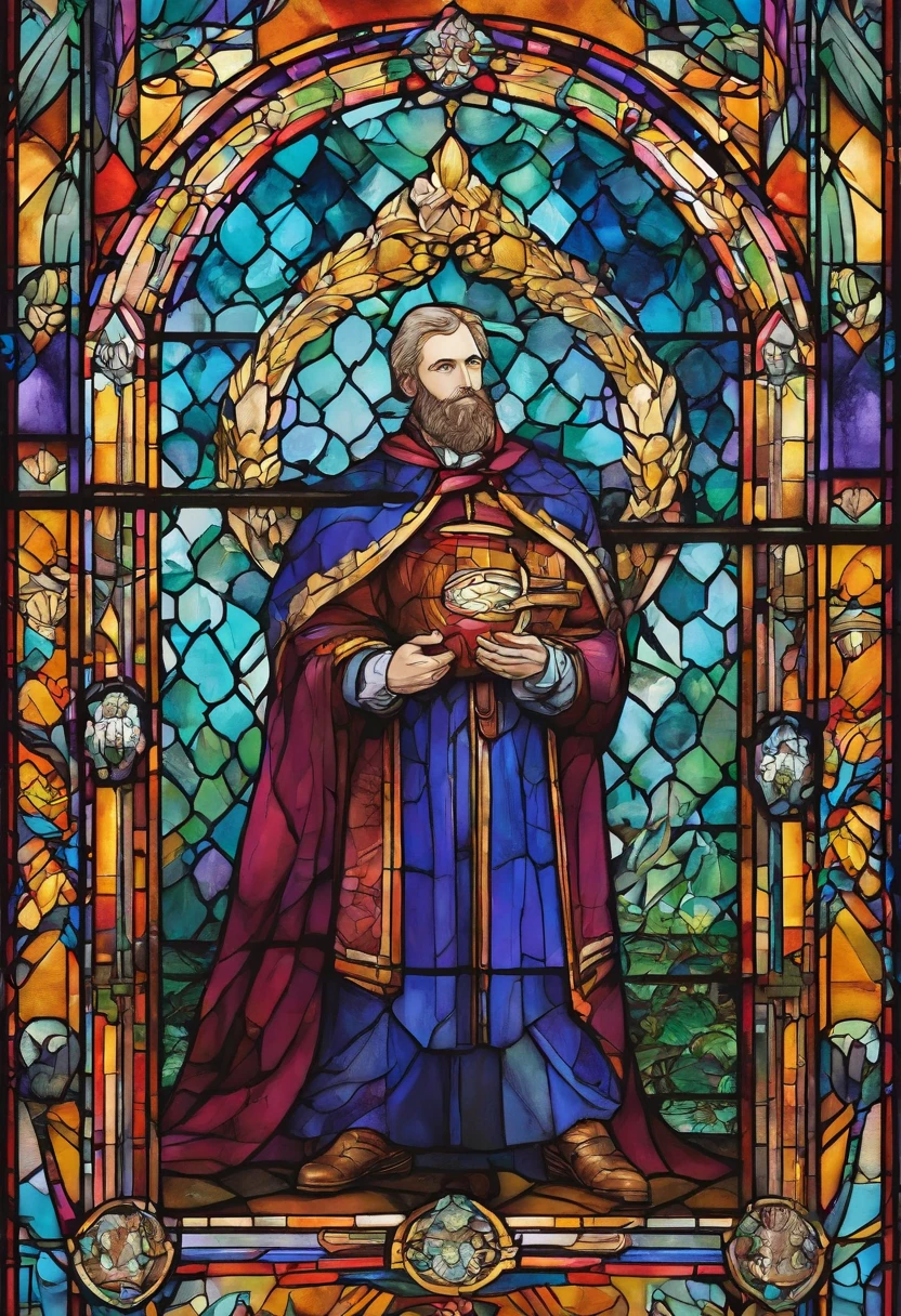 Arsène Lupin clasping his hands together in a portrait