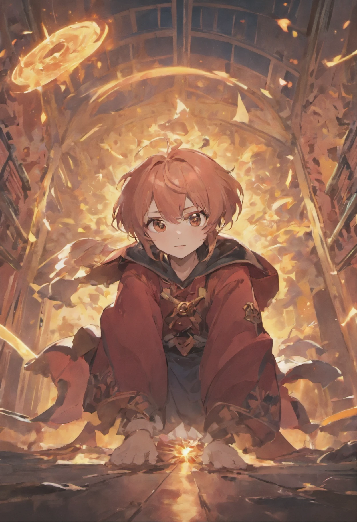 Cute, zerochan art, zerochan, :14 80s anime style, zhongli from genshin impact, Genshin, handsome guy in demon slayer art,Anime boy sitting on the ground holding a red book, handsome japanese demon boy, detailed fan art, keqing from genshin impact, inspired by Bian Shoumin, official fan art