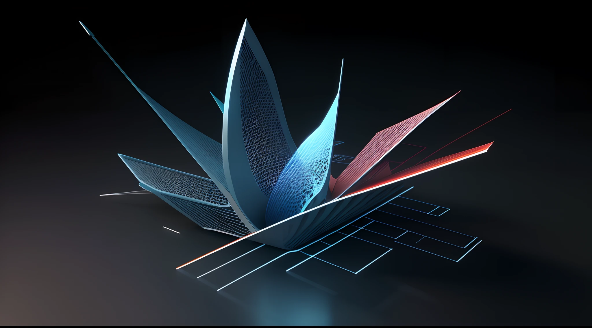 Engaging 3D visualization featuring stunning graphs、glinting
