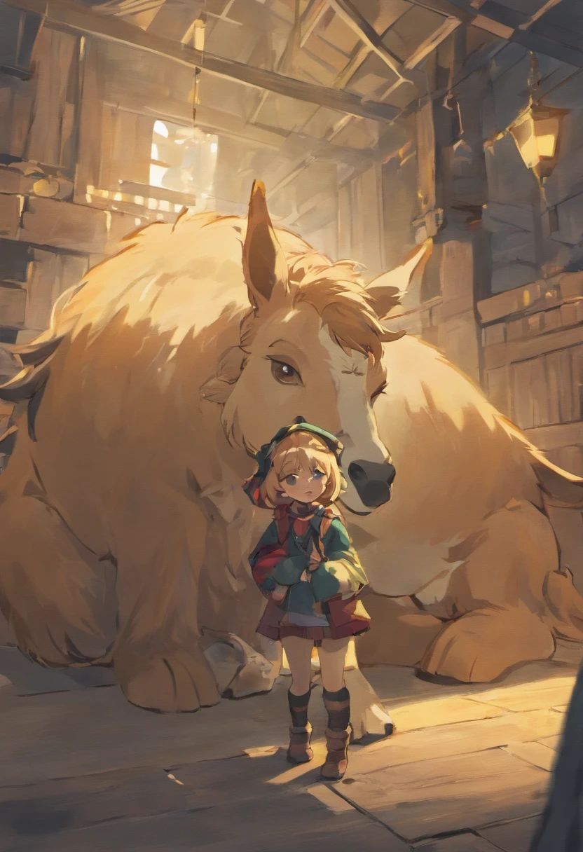Draw a donkey animals next to each other in cartoon style, A goat and a bear