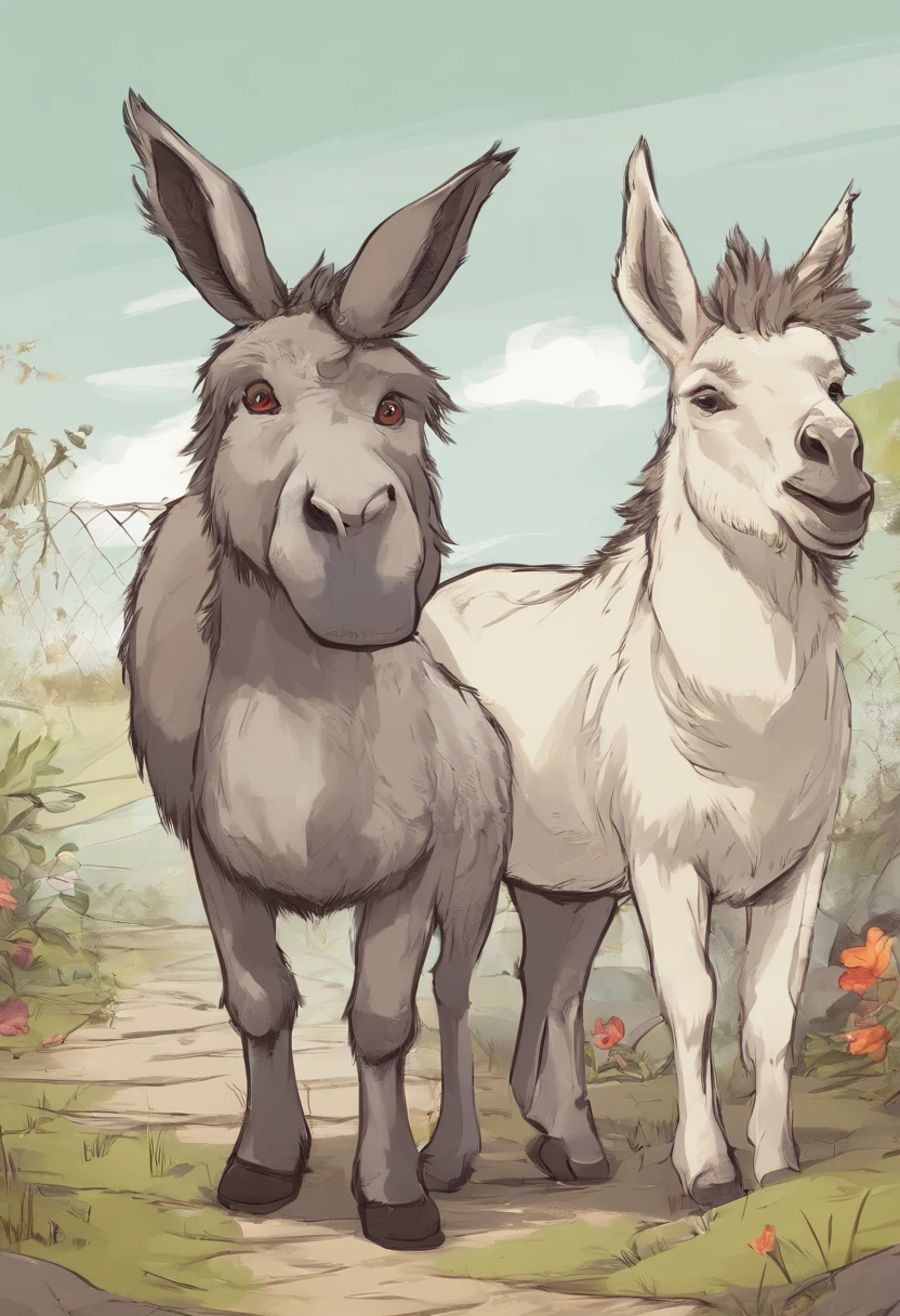Short busty bunny wearing only a red apron, brown fur, Wheat field, looking into the distance, от bebebebebe, by Spydjeks, by SpikedMauler