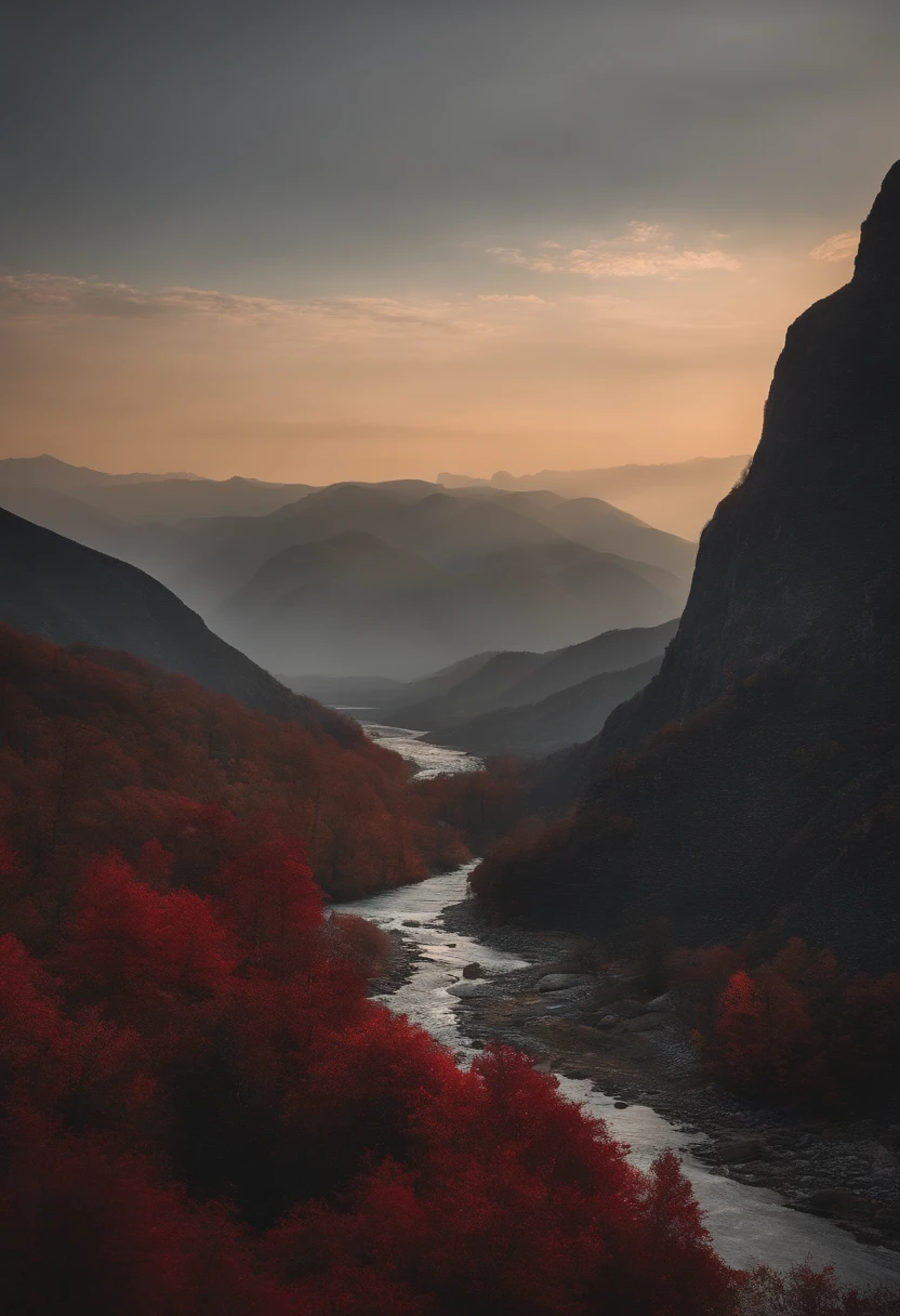 national day，Red flag，mountains and rivers，reds