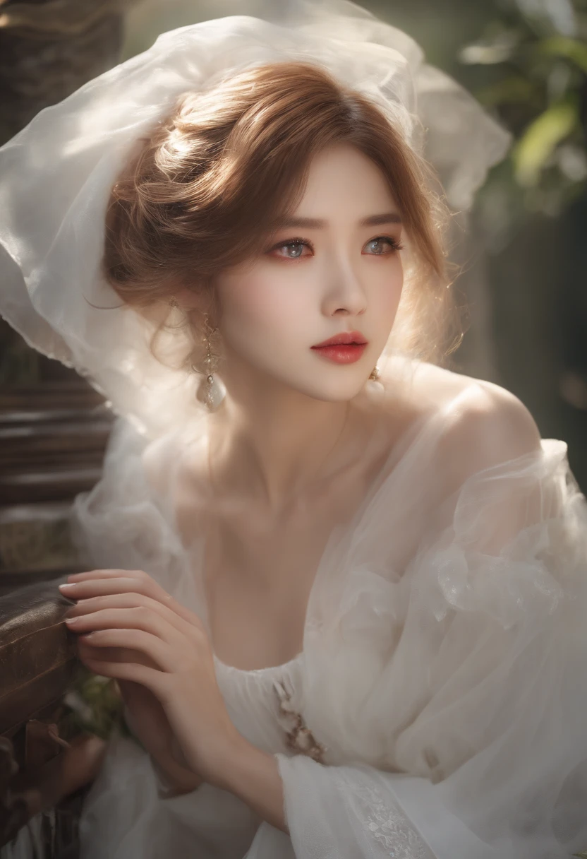 最高品質, Outstanding detail, ultra-high resolution, (fidelity: 1.4), best illustration, Favor Details, 1girl shrink high, With a delicate and beautiful face., Delicate Clavicle, High quality fishtail hood, shyness