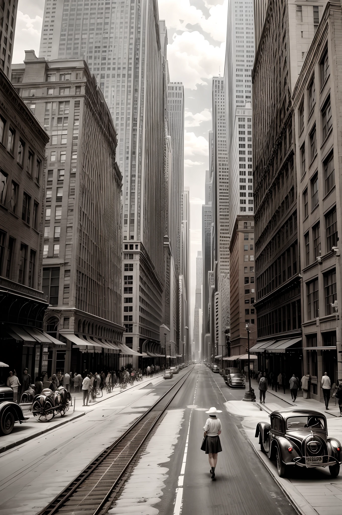 Chicago street view in the 30s,In 1930