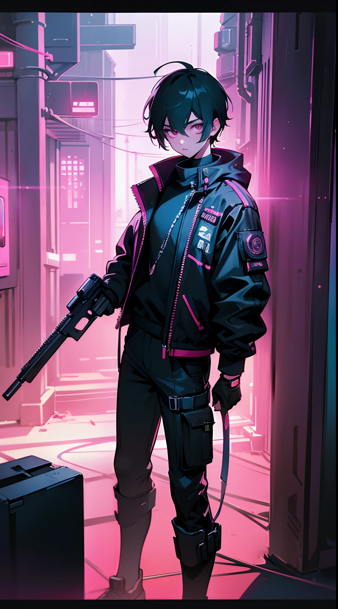 Todder, cyberpunk,Boy, neon,8k--v4 --auto