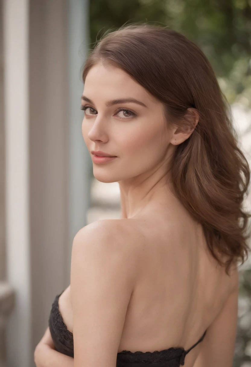 Photograph of a German woman. Fit face. 27years old, Sharp chin, Photography, RAW photo, Masterpiece,Big chest,disturb, extremely detailed photo, Digital SLR, Photorealistic 1.4, Super hi,It's nothing, Best quality, Full body picture, Tall, shades, Busty,Black and blonde mixed hair, shoulder-lengthhair,Wearing Bikini