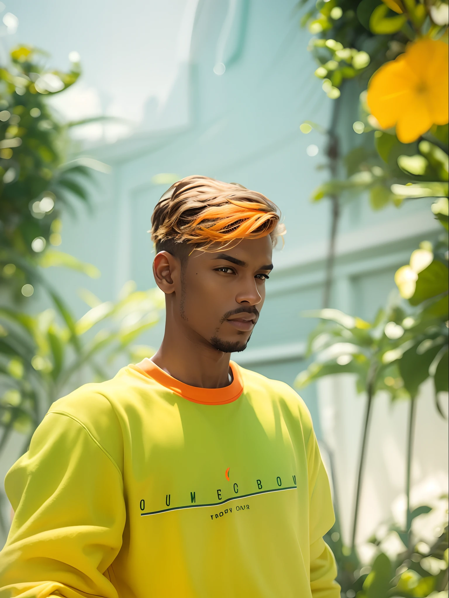 Green Orange mixed colours sweatshirt