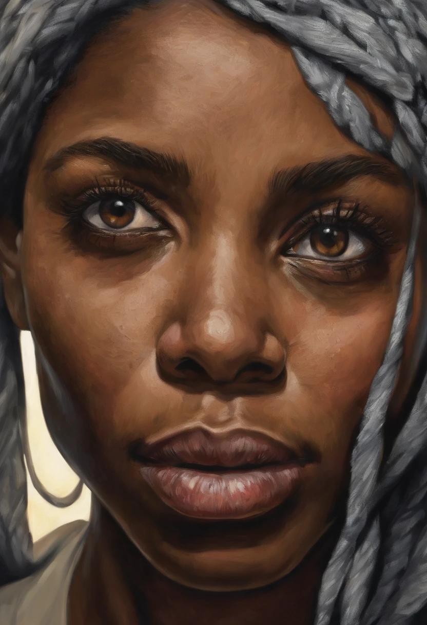 **Post-Impressionism style, black woman, introspective self-portraits, capturing the inner thoughts, emotions, and identity of black woman through evocative and introspective self-representations. --v 4 50** - (fast) --s 2