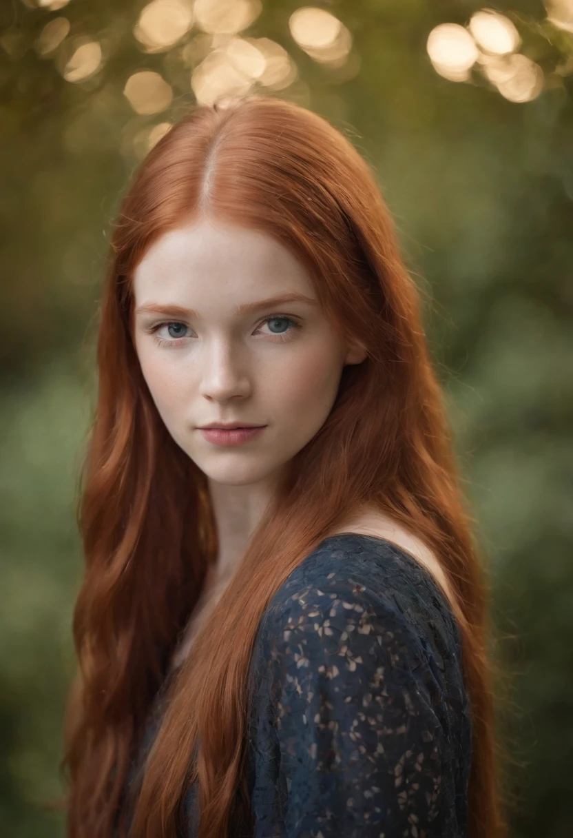 Gorgeous 13 year old redhead, long straight hair.