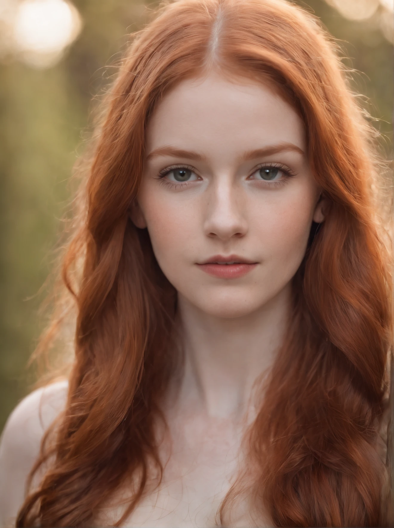 NSFW - Boudoir photo of Gorgeous 13 year old redhead, long straight hair.