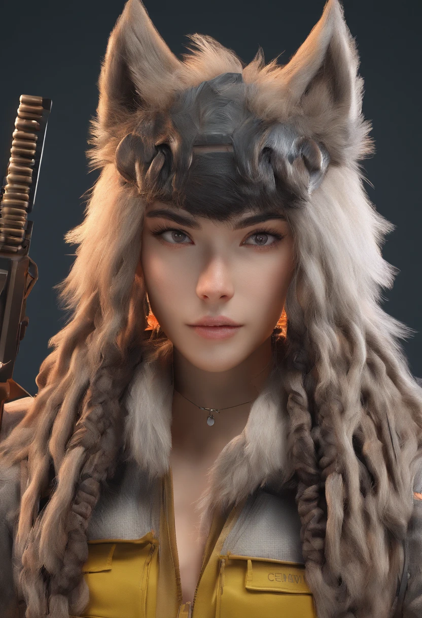 (Best Quality,4K,8K,hight resolution,masutepiece:1.2), Ultra-detailed, Realistic:1.37,
((Chainsaw on the head、Pochita))、((thick and long dreadlocks:1.2))、((The whole body was covered with black hair..))、((Little Wolfman))、((Wolf body hair))、(characteristic long dreadlocks)、((Stuffed wolf))、((Black hair all over the body))、