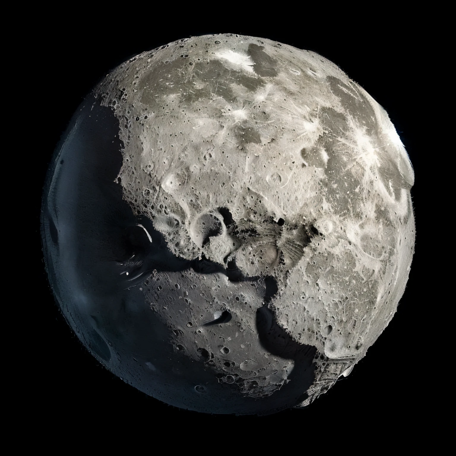 add small craters similar to the moon, in the image above