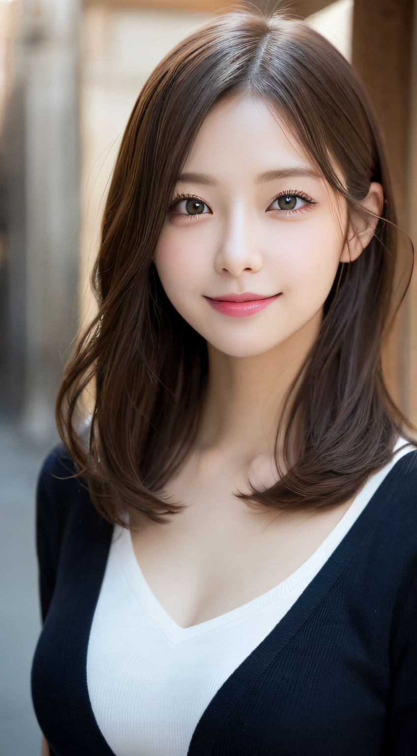 masutepiece, Best Quality, Illustration, Ultra-detailed, finely detail, hight resolution, 8K Wallpaper, Perfect dynamic composition, Beautiful detailed eyes, doress,Medium Hair, mid-chest, Natural Color Lip, Random and sexy poses,Smile,Tower Mansion