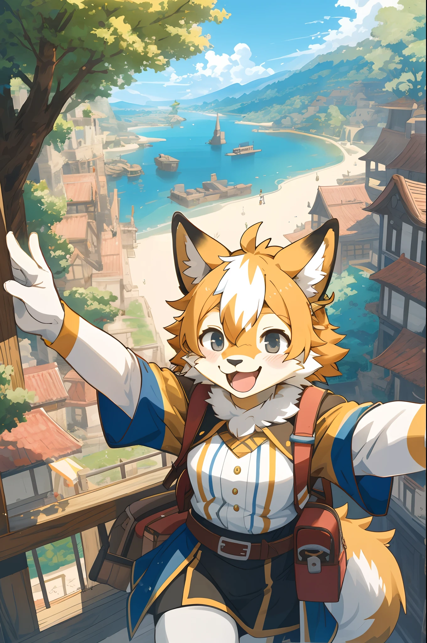 cover_page, super high resolution, detailed background, World Heritage Site, 6+boys, 6+girls, Happy, joyful, absurdres(Photos of solo travelers)(kemono, furry anthro),