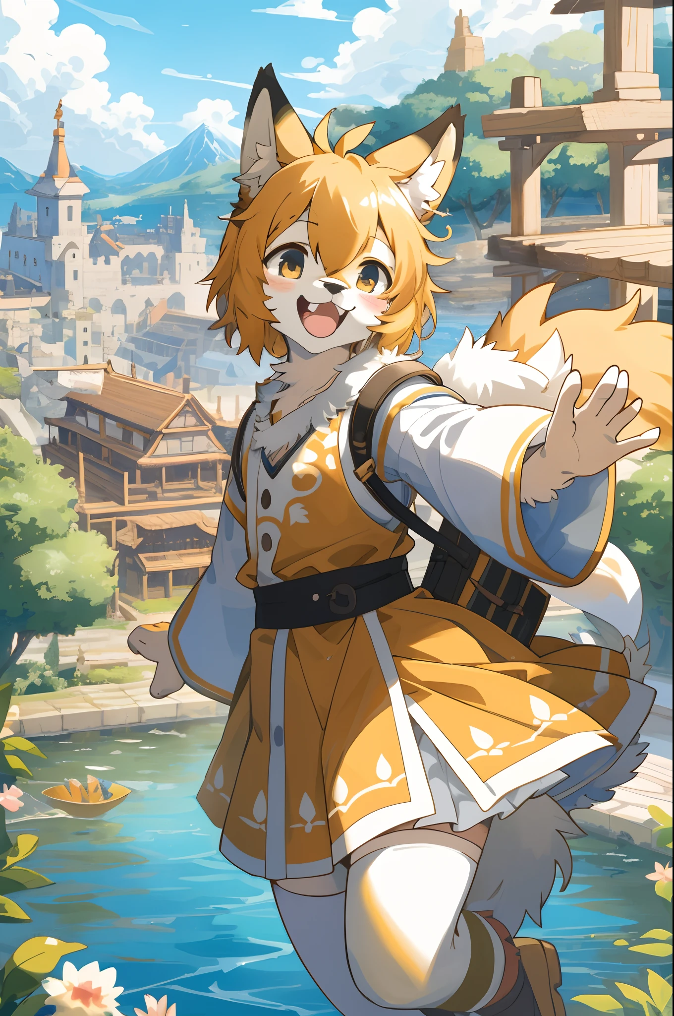 cover_page, super high resolution, detailed background, World Heritage Site, 6+boys, 6+girls, Happy, joyful, absurdres(Photos of solo travelers)(kemono, furry anthro),