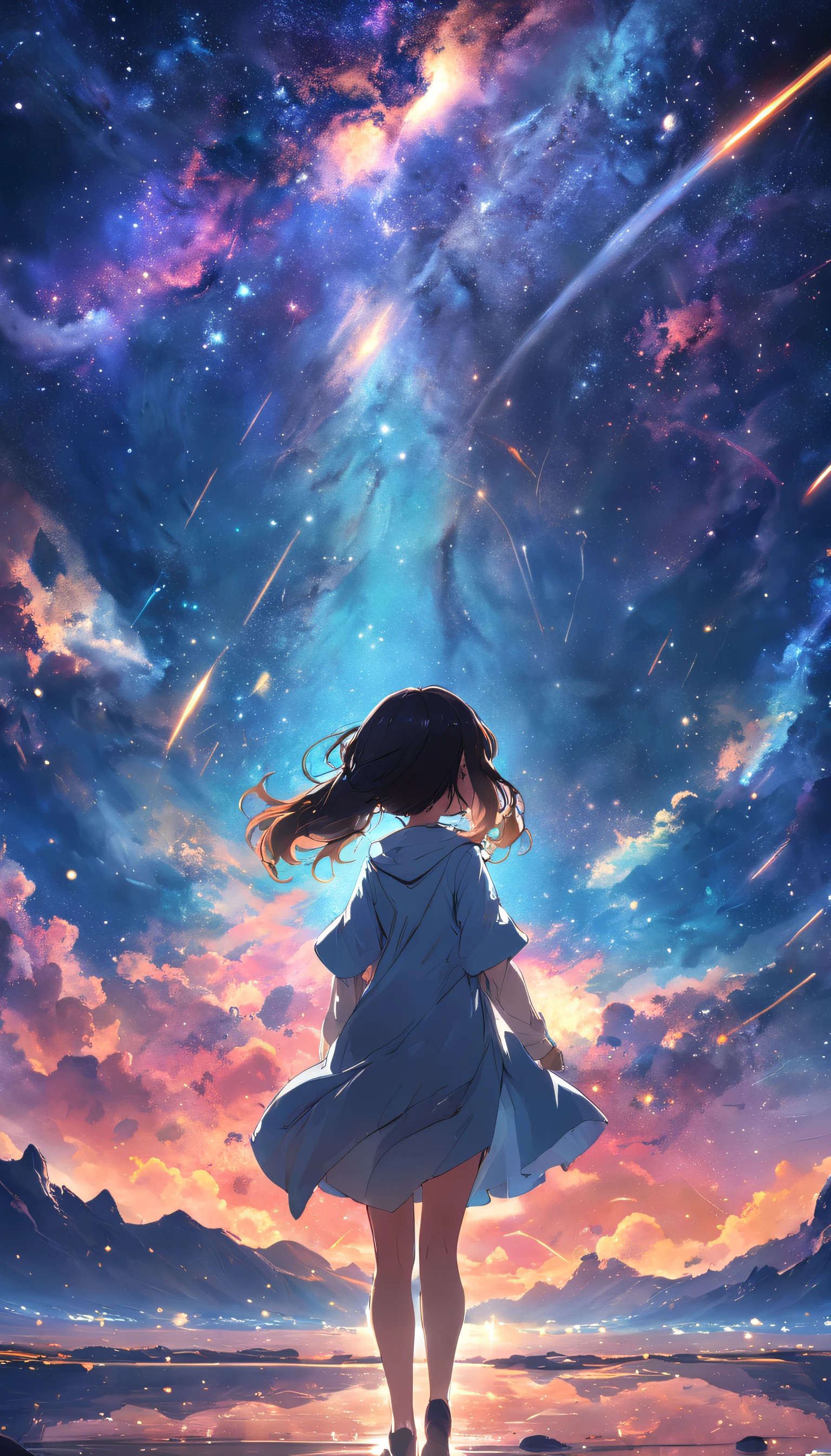 The entire galactic starry sky，Magnificent,Luz das estrelas cintilante，ilimitado，Fantastic sights。